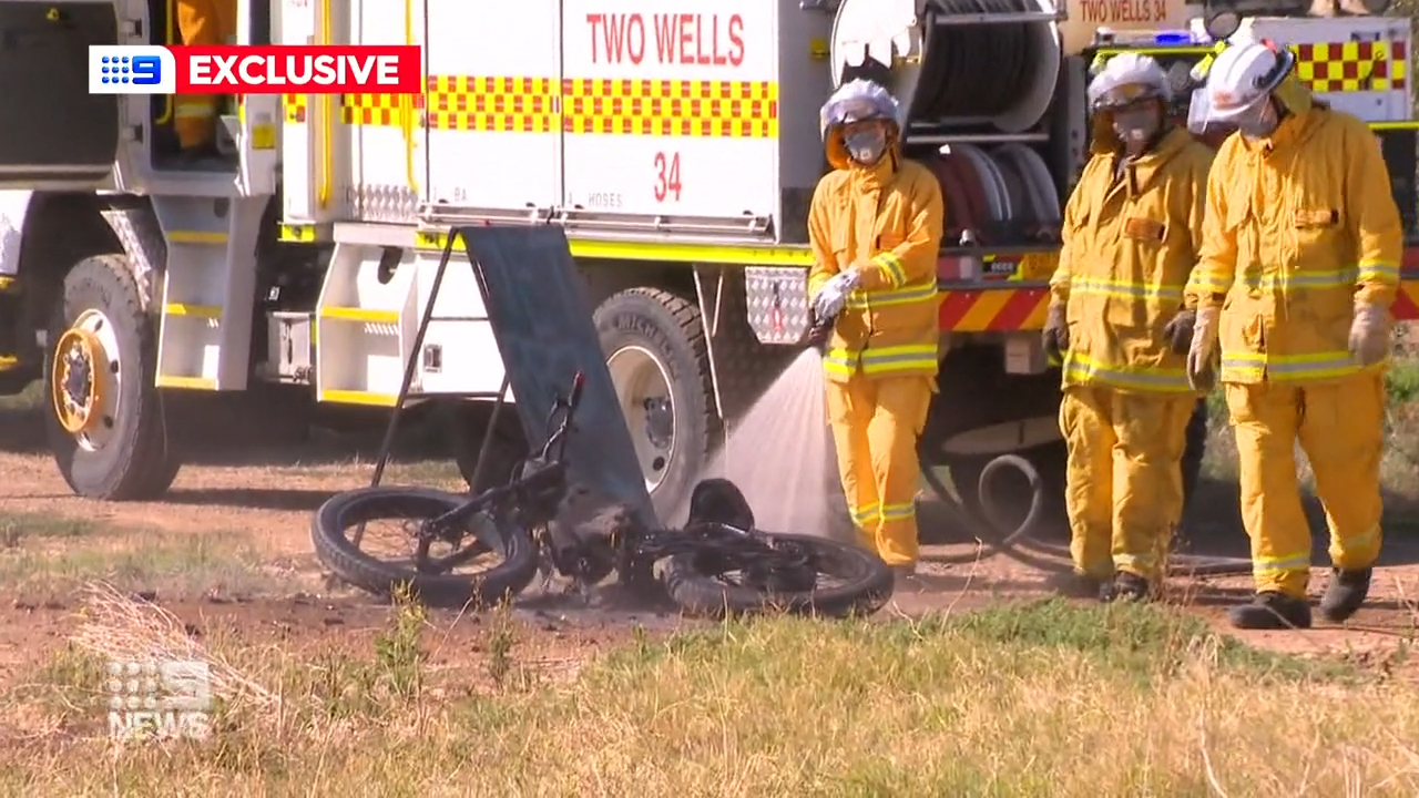 A man from South Australia suffered burns after his homemade e-Bike exploded while he was riding it.