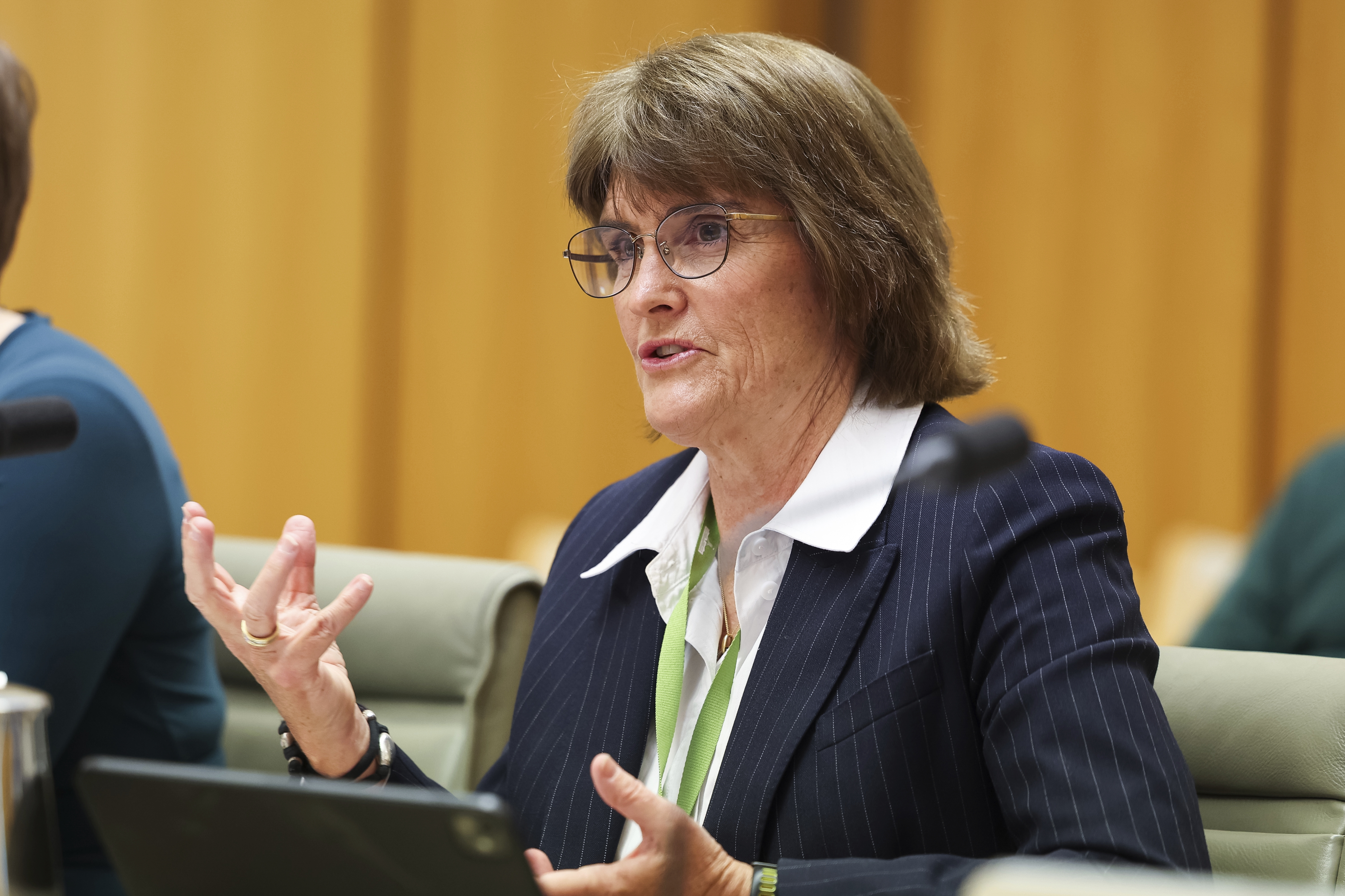 Michele Bullock, Governor, Reserve Bank of Australia (RBA), during a hearing with the Standing Committee on Economics, at Parliament House in Canberra on Monday 22 September 2025.