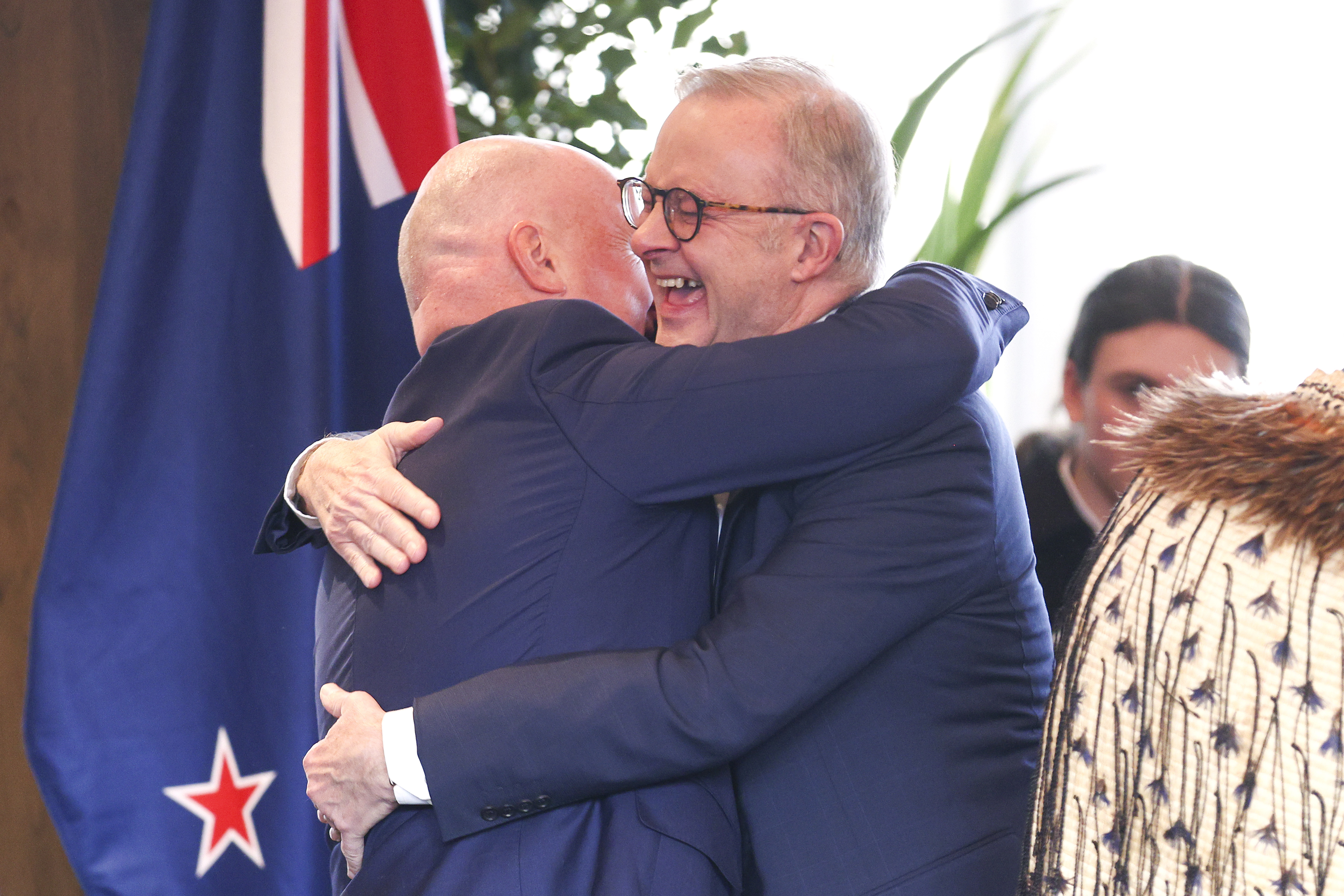 Australian Prime Minister Anthony Albanese and New Zealand Prime Minister Christopher Luxon