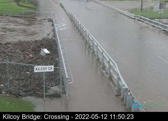 These images were captured by live flood monitoring cameras around Somerset Regional Council.