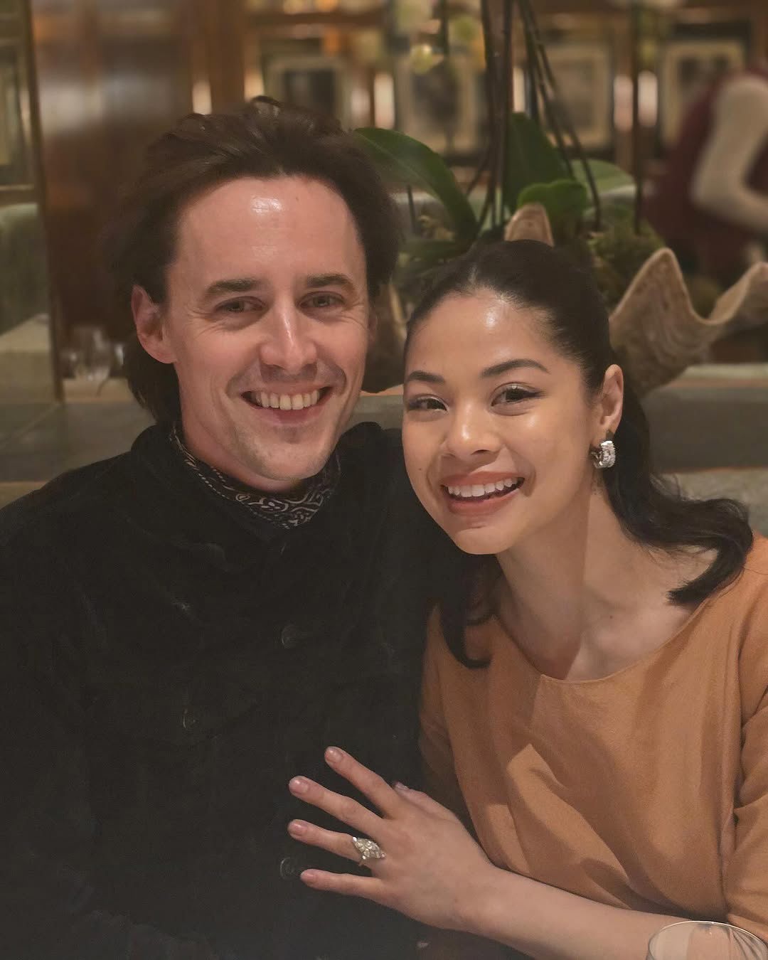 Reeve Carney and Eva Noblezada are engaged