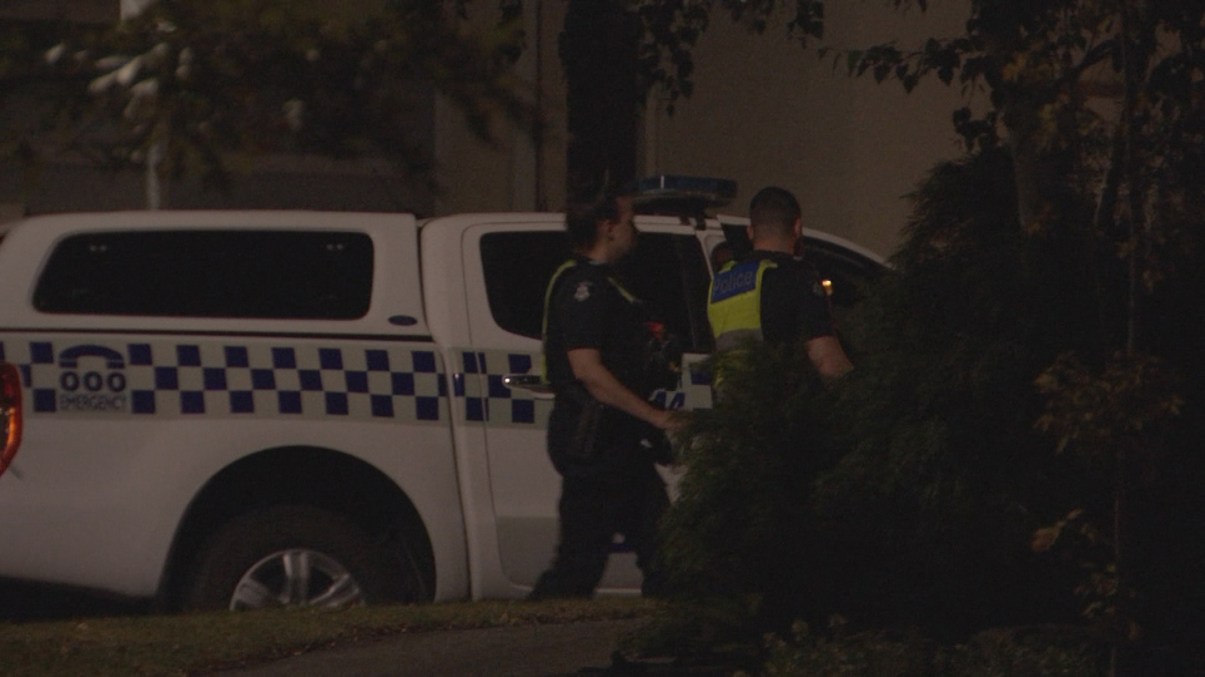 Officers were called to the Belle Vista property in Keilor East around 11.30pm after a number of items were located. 