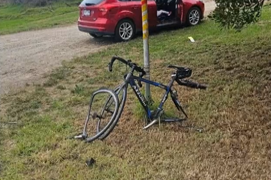 John Lorenzin was riding north on Fisheries Road at Devon Meadows ﻿about 2.15pm yesterday when he was struck by a grey BMW SUV.