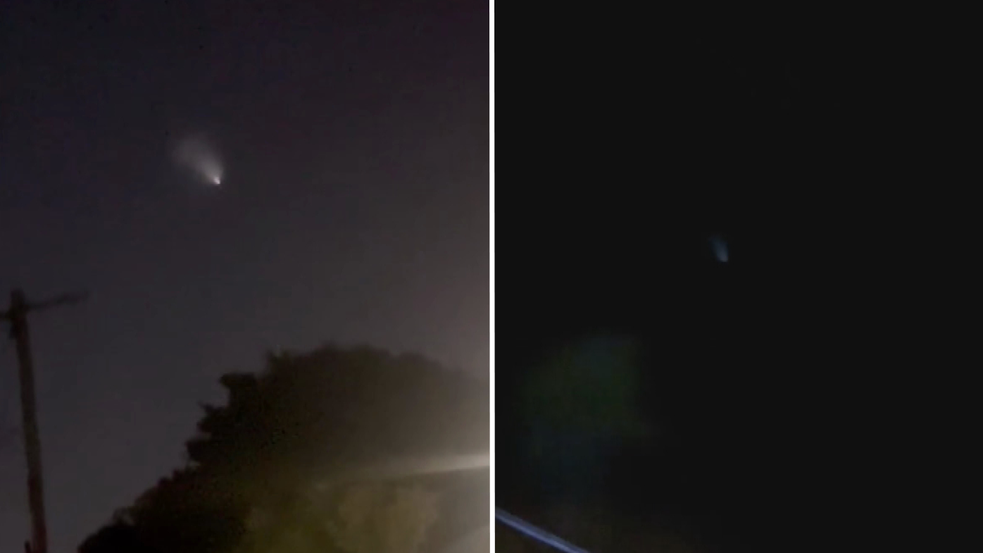 Residents in Wynnum, Queensland and Mudgee, NSW posted footage of the rocket on social media after seeing it last night.