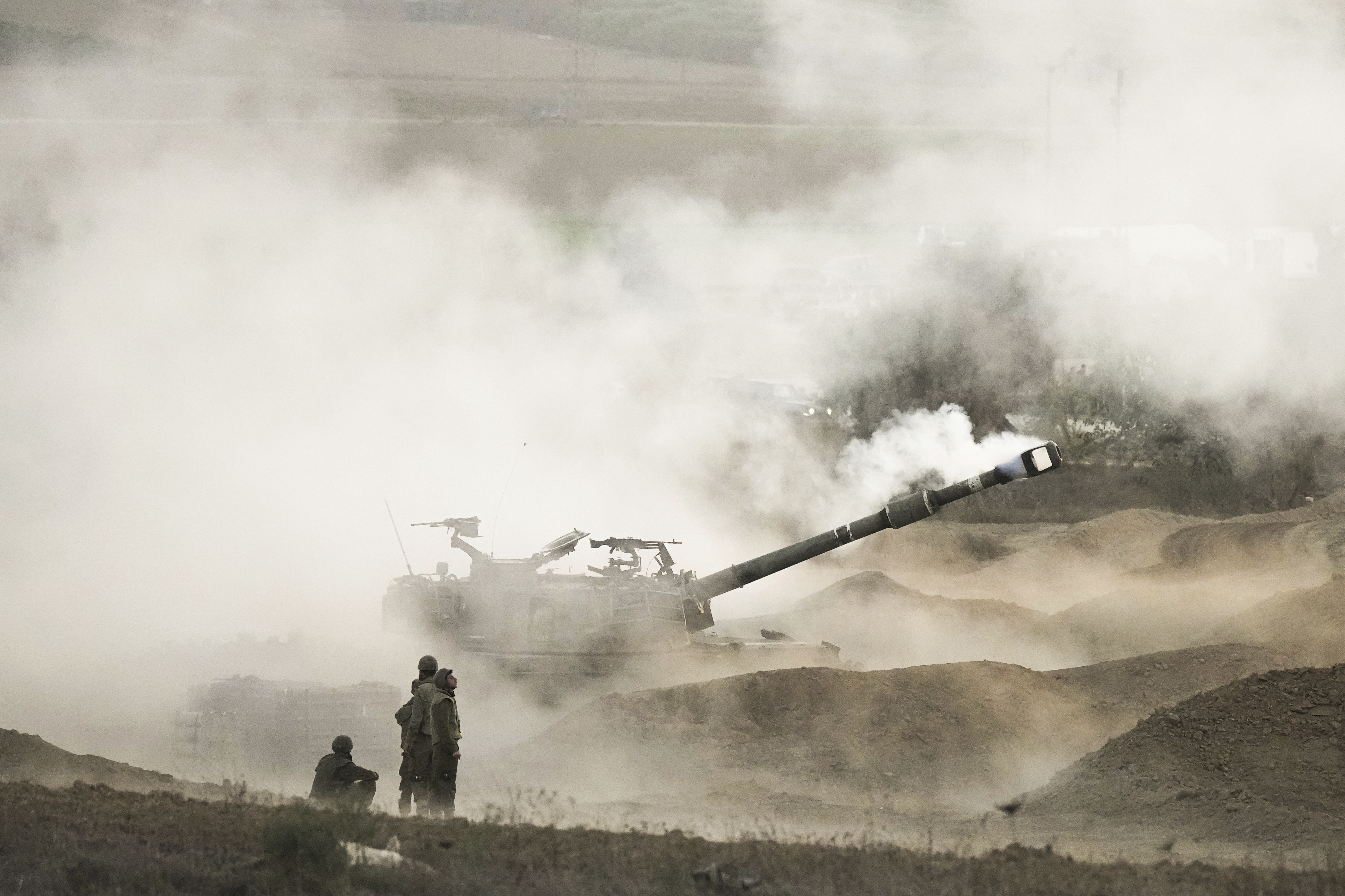 An Israeli mobile artillery unit