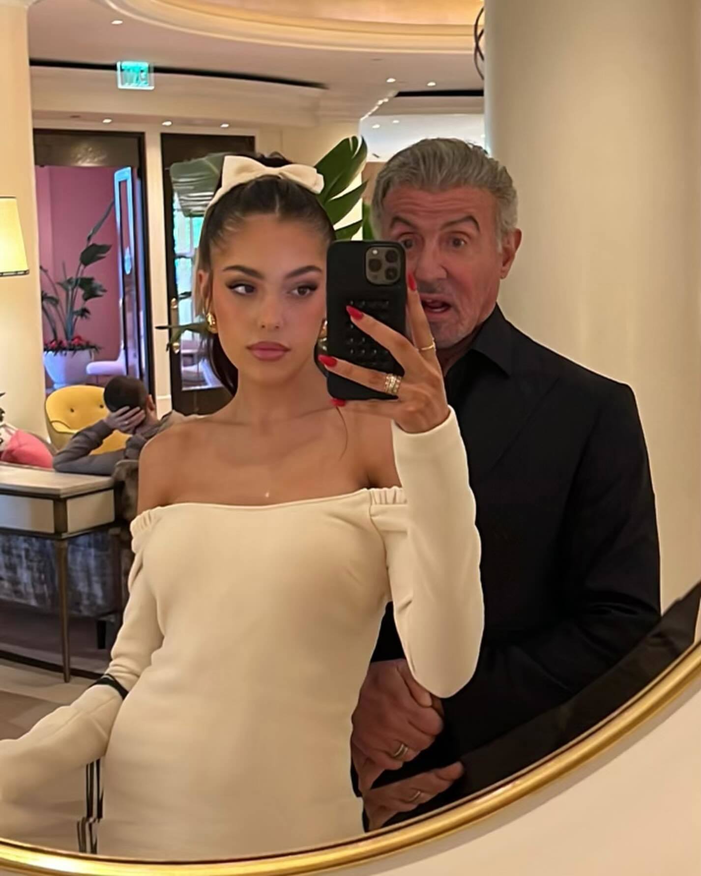 Sylvester Stallone and Sistine Stallone