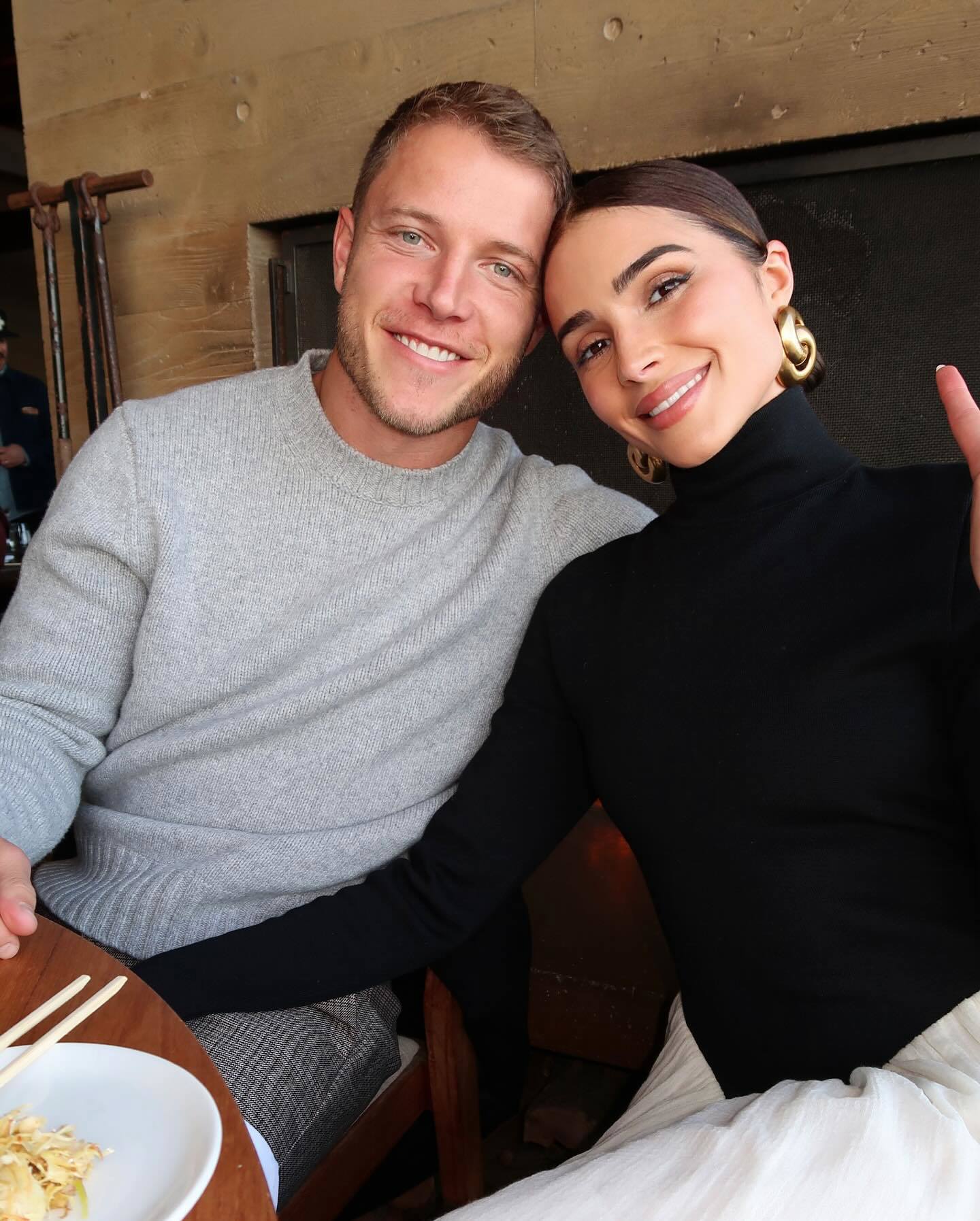Olivia Culpo with partner Christian McCaffrey