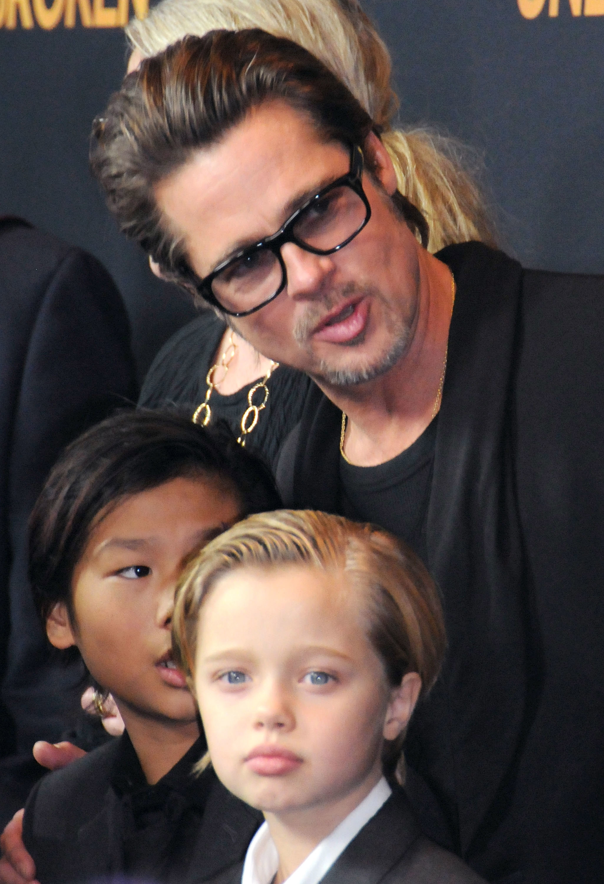 Brad Pitt with Shiloh in 2014.