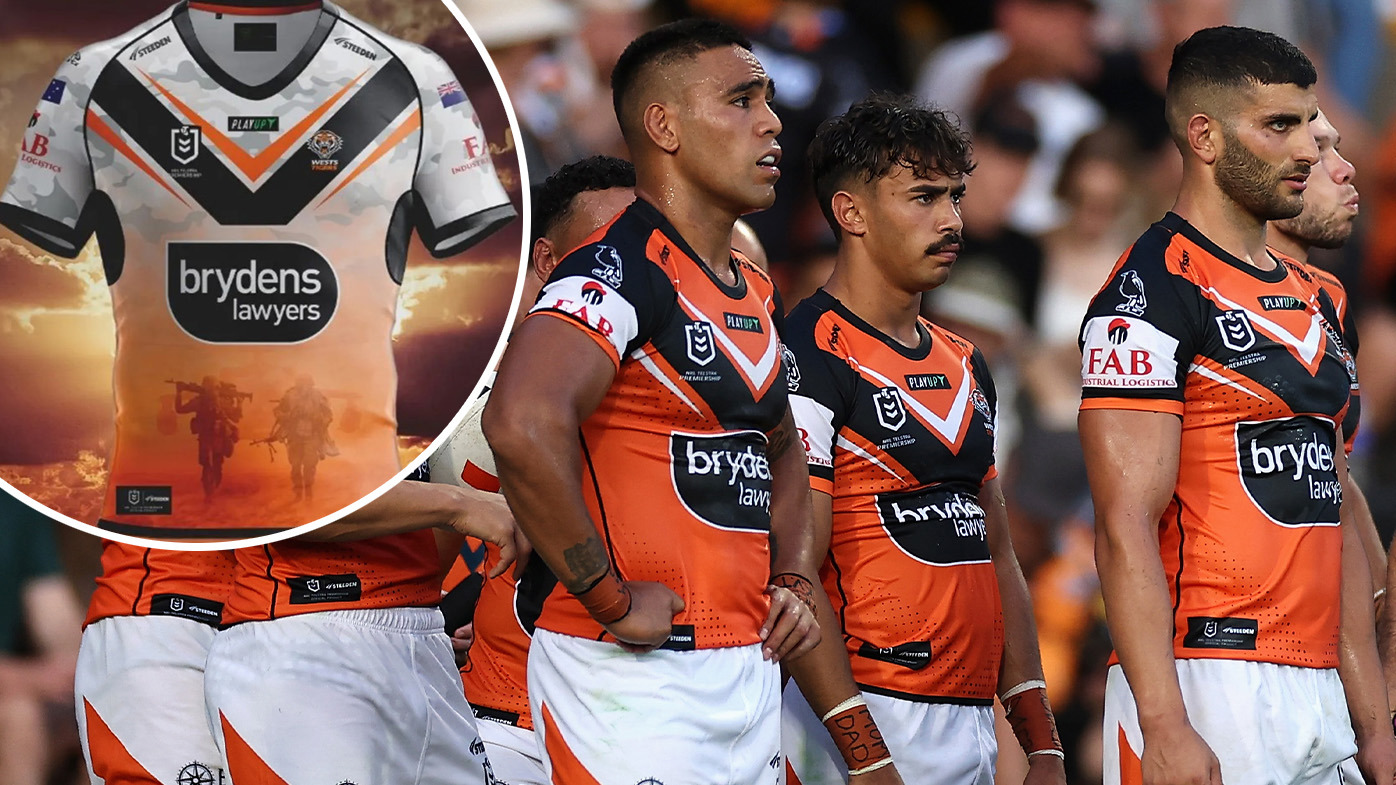 NRL 2023: Wests Tigers ANZAC jersey, commemorative jersey, American  Soldiers, stock image, Australia, New Zealand, news, Tim Sheens, club  statement