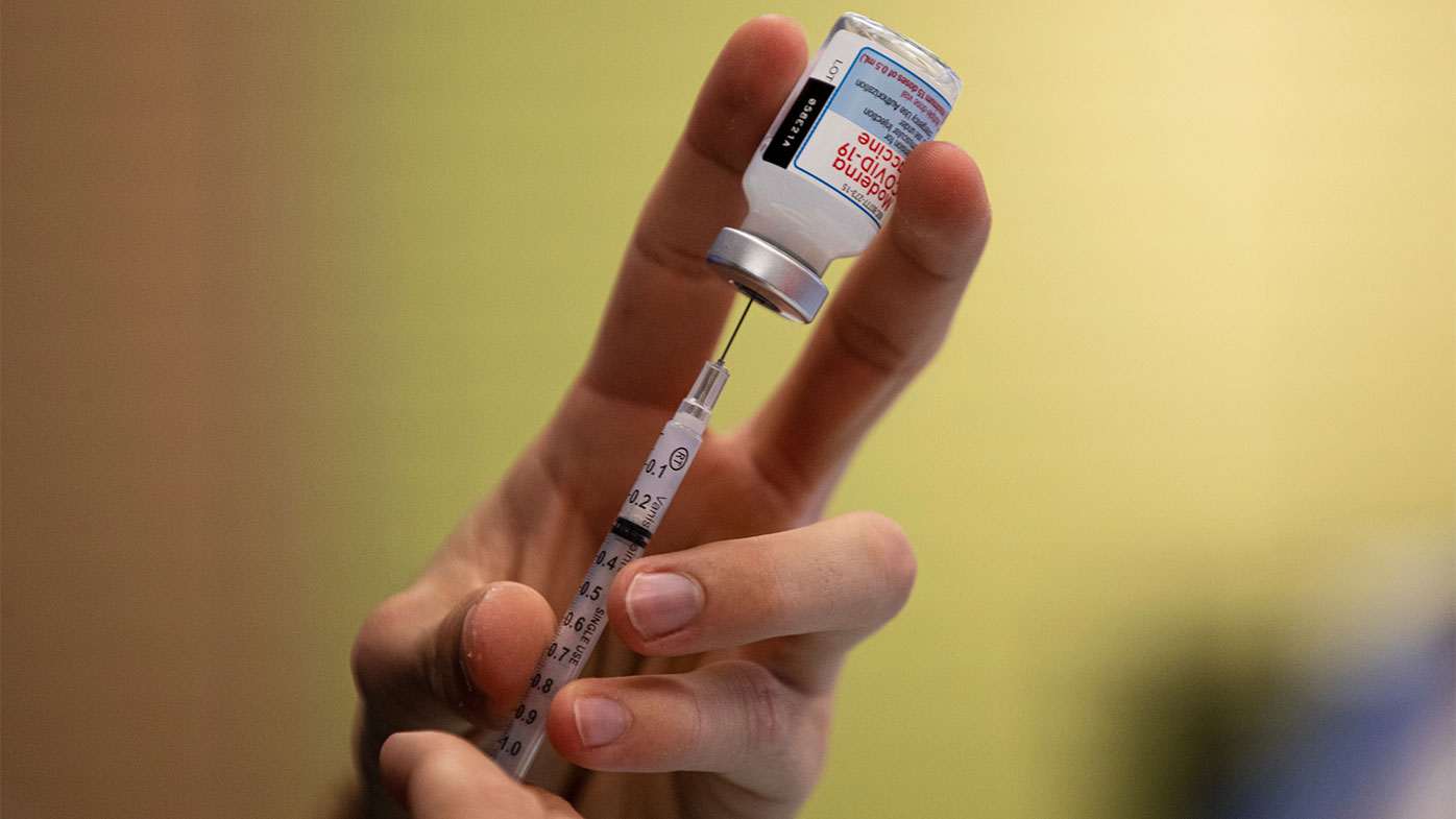 A dose of a Moderna COVID-19 vaccine.