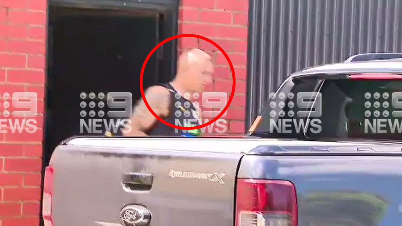 Dustin Martin pictured leaving the ground following his nasty collision during a training session