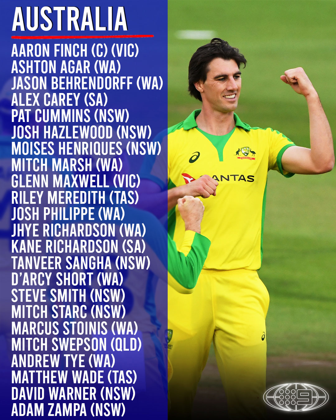 Australia's preliminary squad for July's tour of the West Indies.