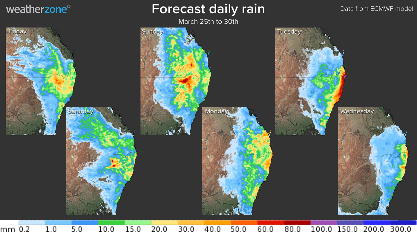 The rain, which started falling Friday, is expected to last until Wednesday. 