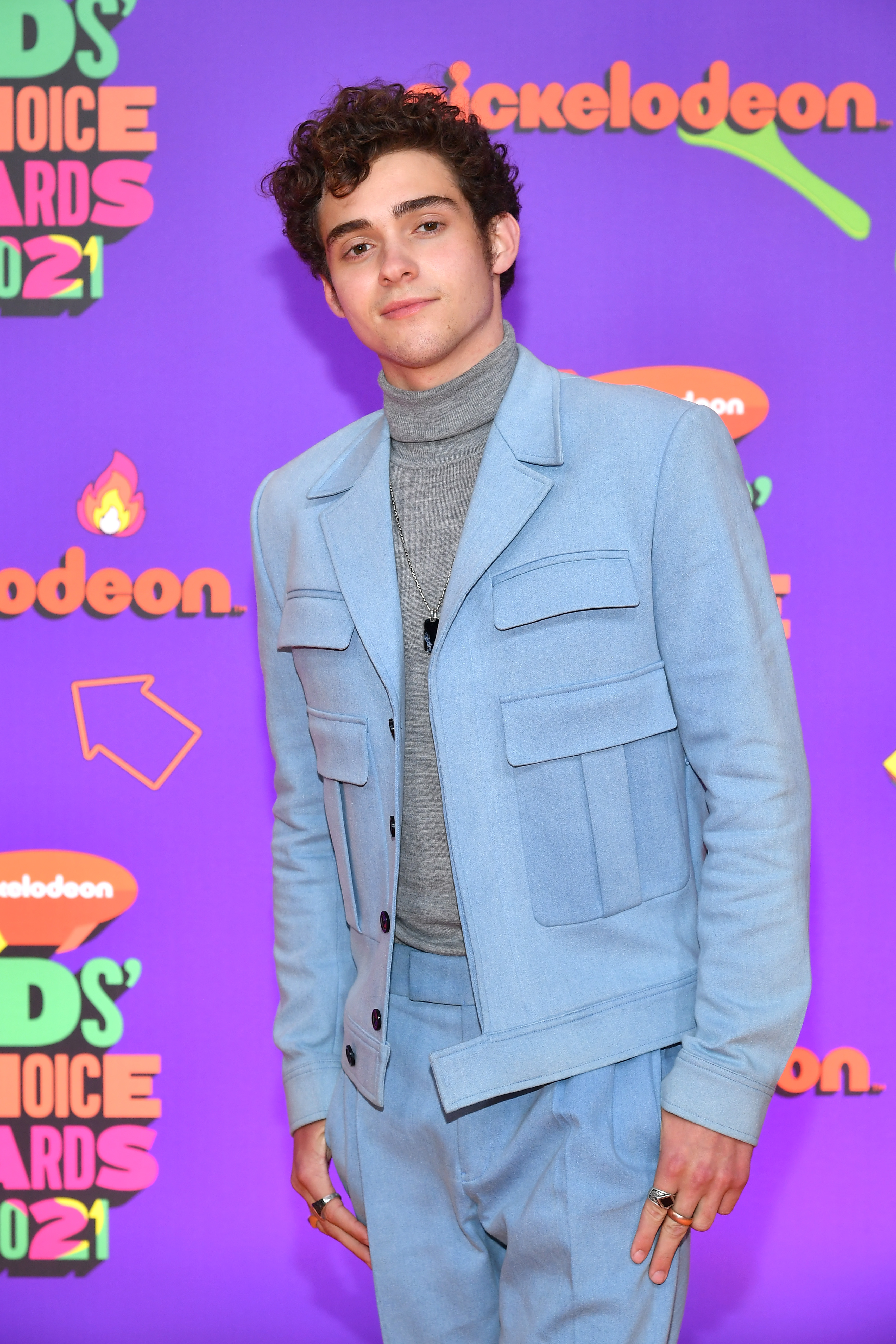 Joshua Bassett attends Nickelodeon's Kids' Choice Awards at Barker Hangar on March 13, 2021 in Santa Monica, California. 