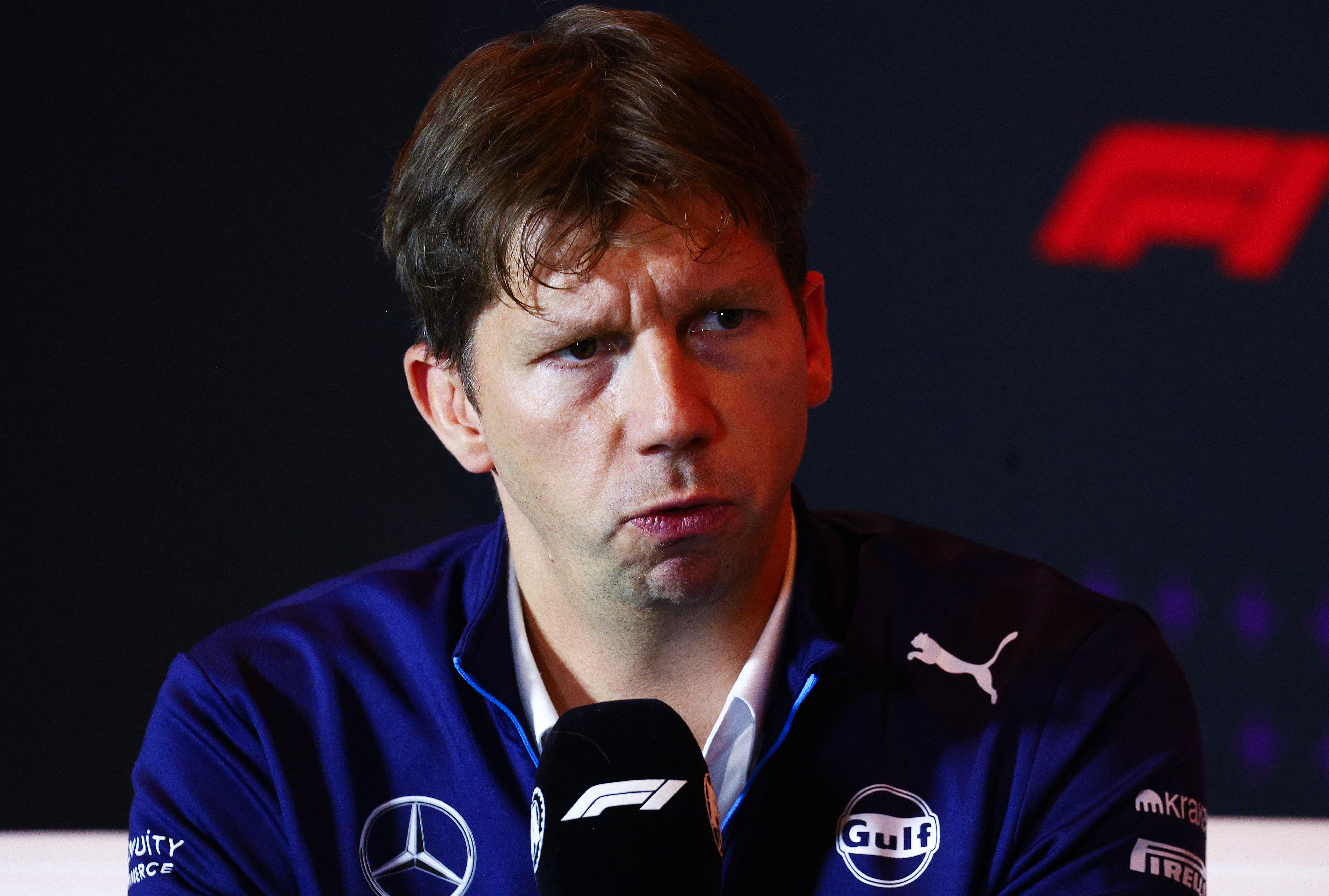 James Vowles, Team Principal of Williams attends the Team Principals Press Conference during practice ahead of the F1 Grand Prix of Netherlands at Circuit Zandvoort on August 23, 2024 in Zandvoort, Netherlands. (Photo by Clive Rose/Getty Images)