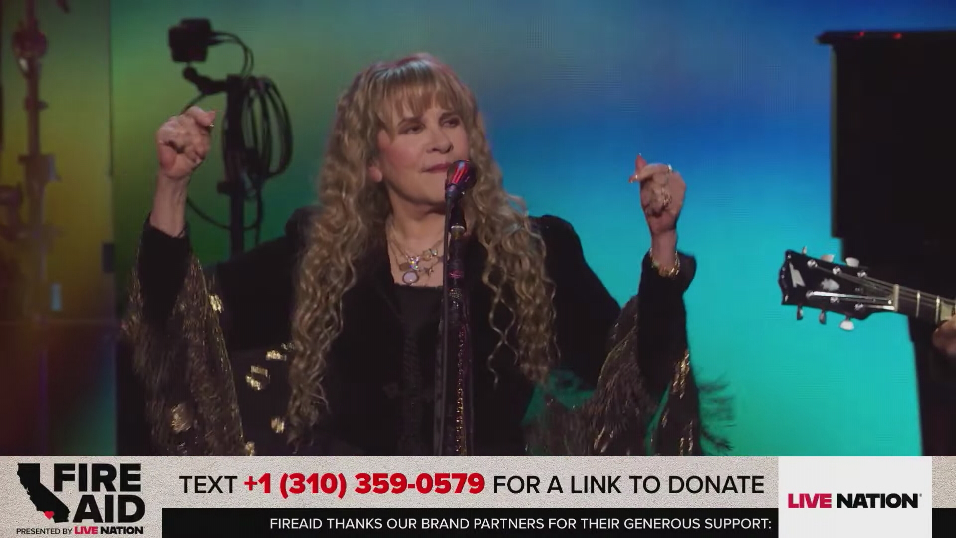 Stevie Nicks performs at the FireAid LA Benefit Concert, January 2025