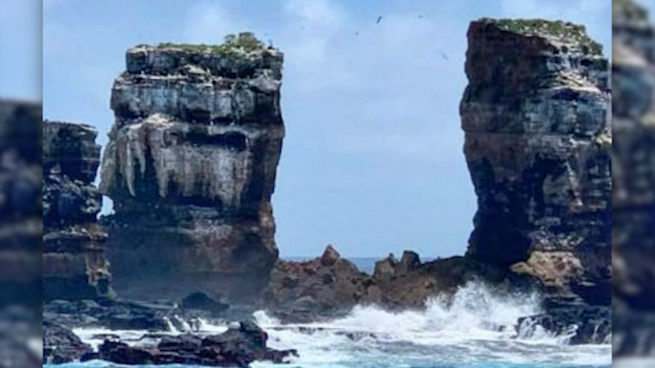 This was taken a day later, and the top of the structure is clearly missing.