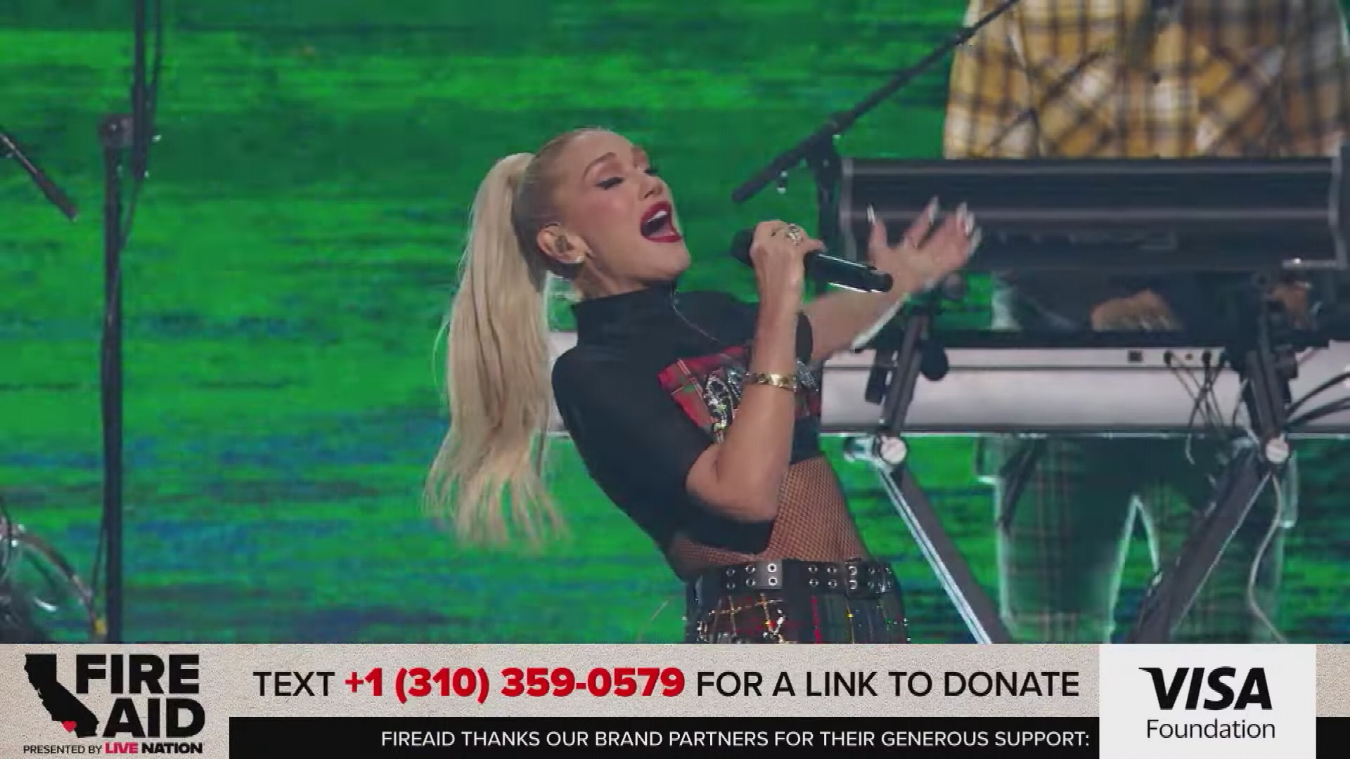 No doubt gwen stefani performs at FireAid