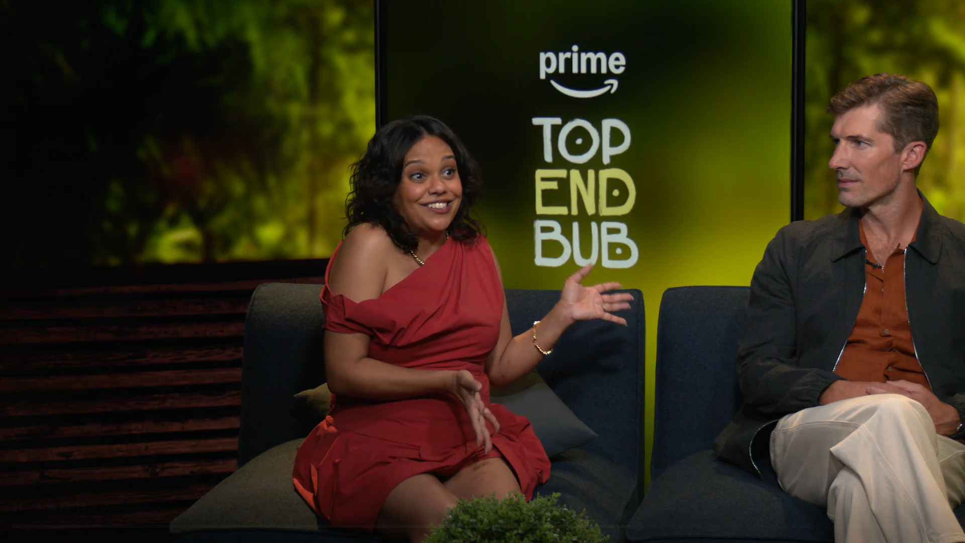 Miranda Tapsell and Gwilym Lee Top End Bub junket