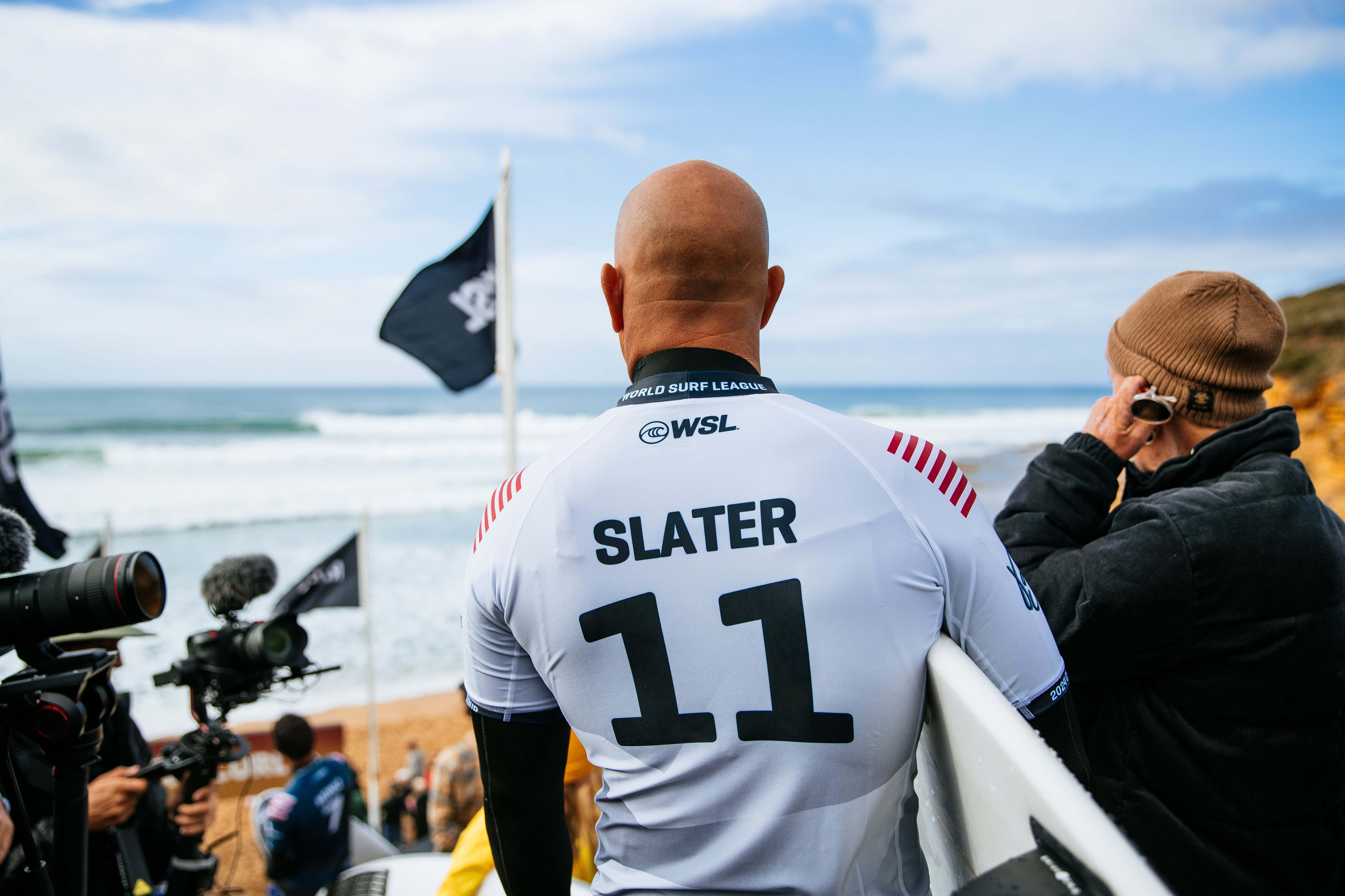 Slater was emotional post surf.