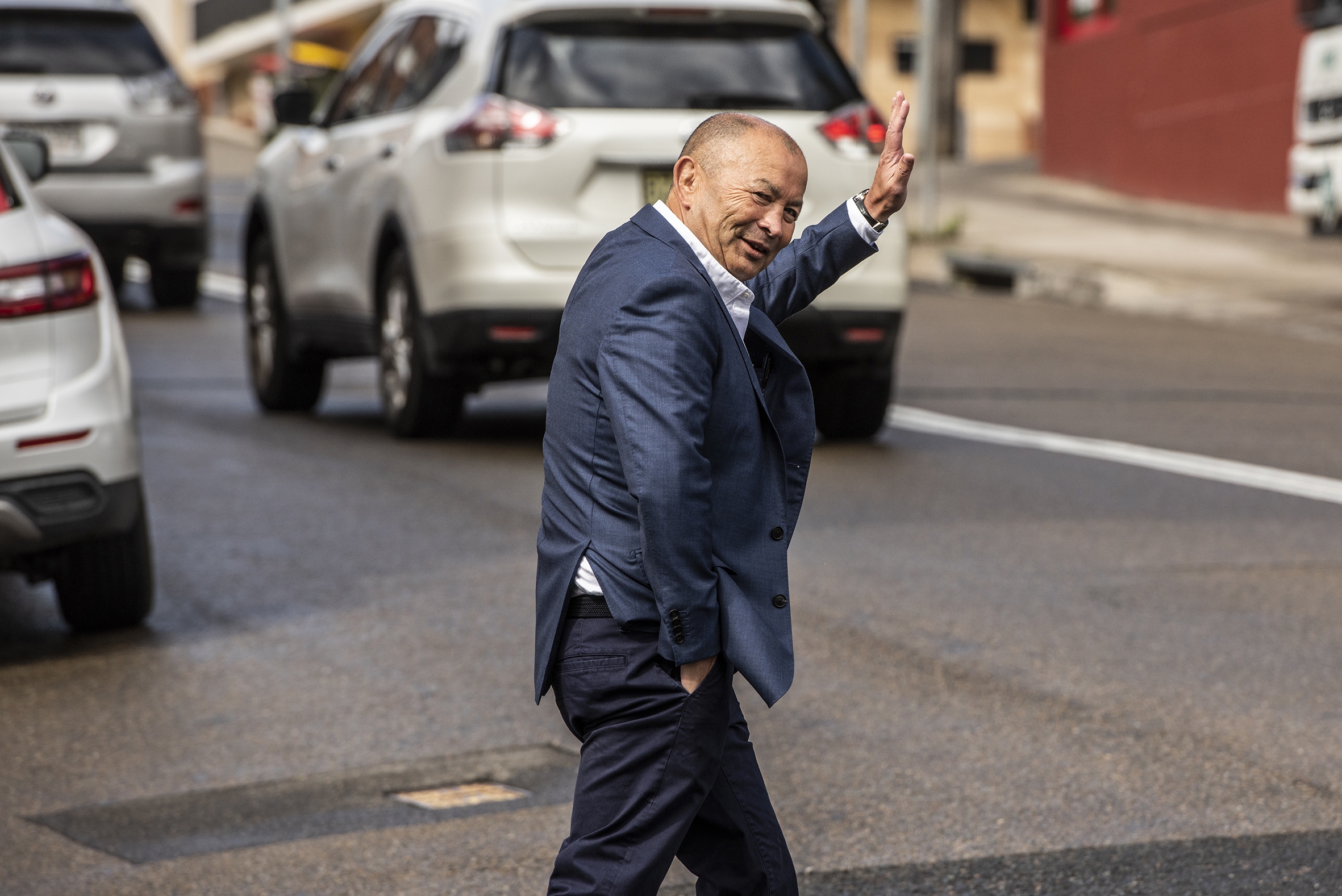 Wallabies head coach Eddie Jones after a post-Rugby World Cup press conference.