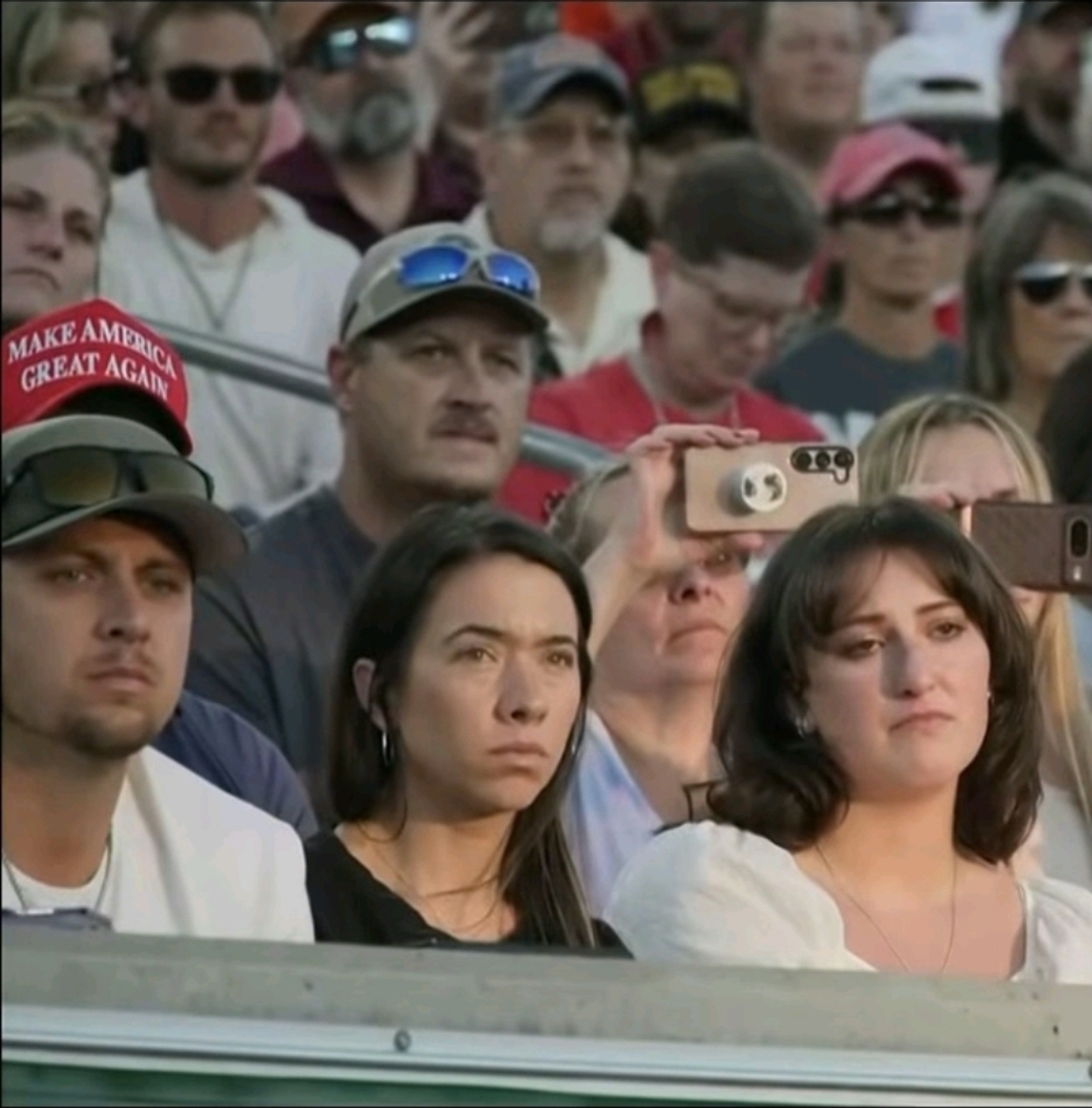 This photo appeared to show TikTok influencer Hannah Brown at the massive memorial for Charlie Kirk hosted at Colorado State University.
