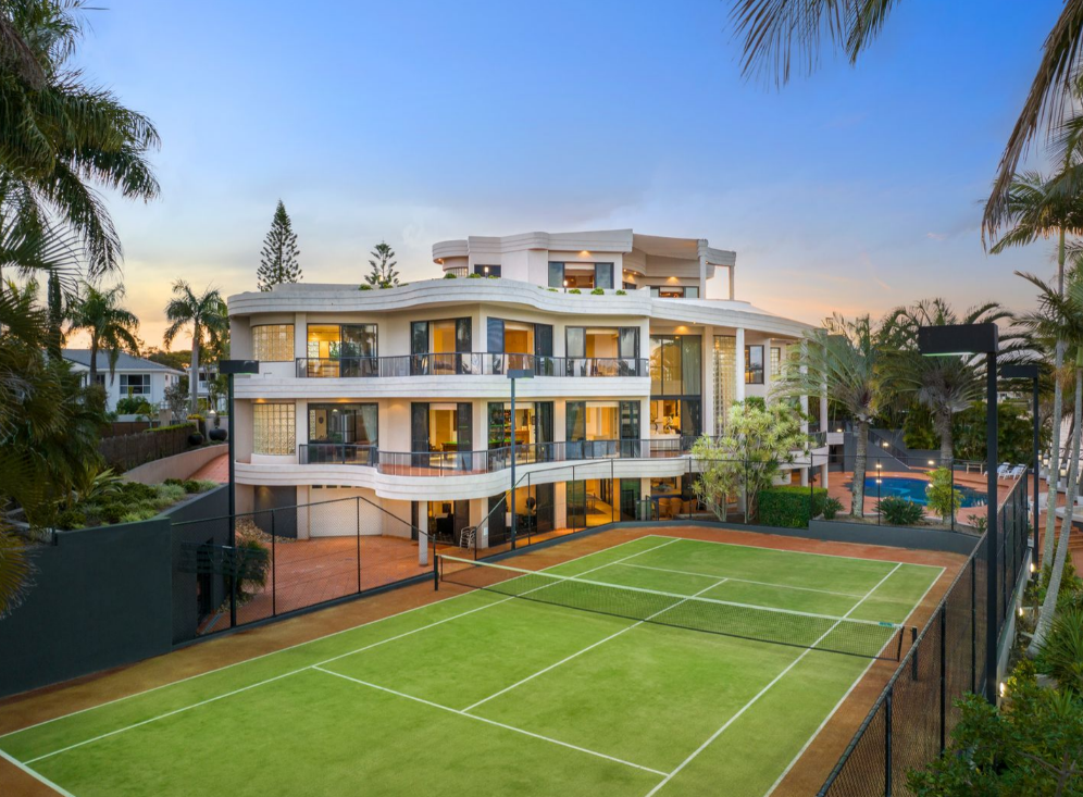 The most epic mansions with flood-lit tennis courts on offer.