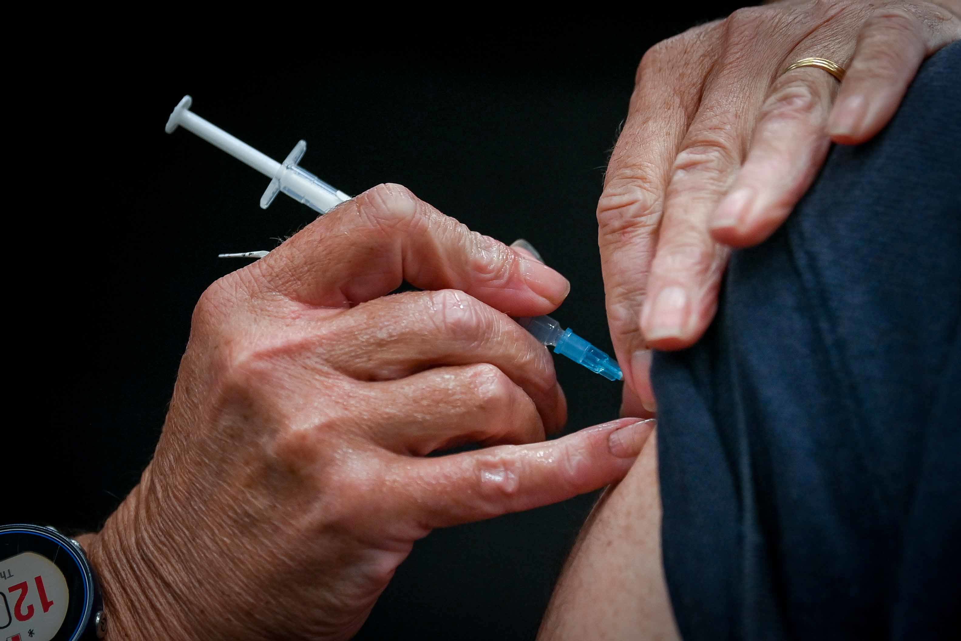 Generic shot of a vaccine jab.