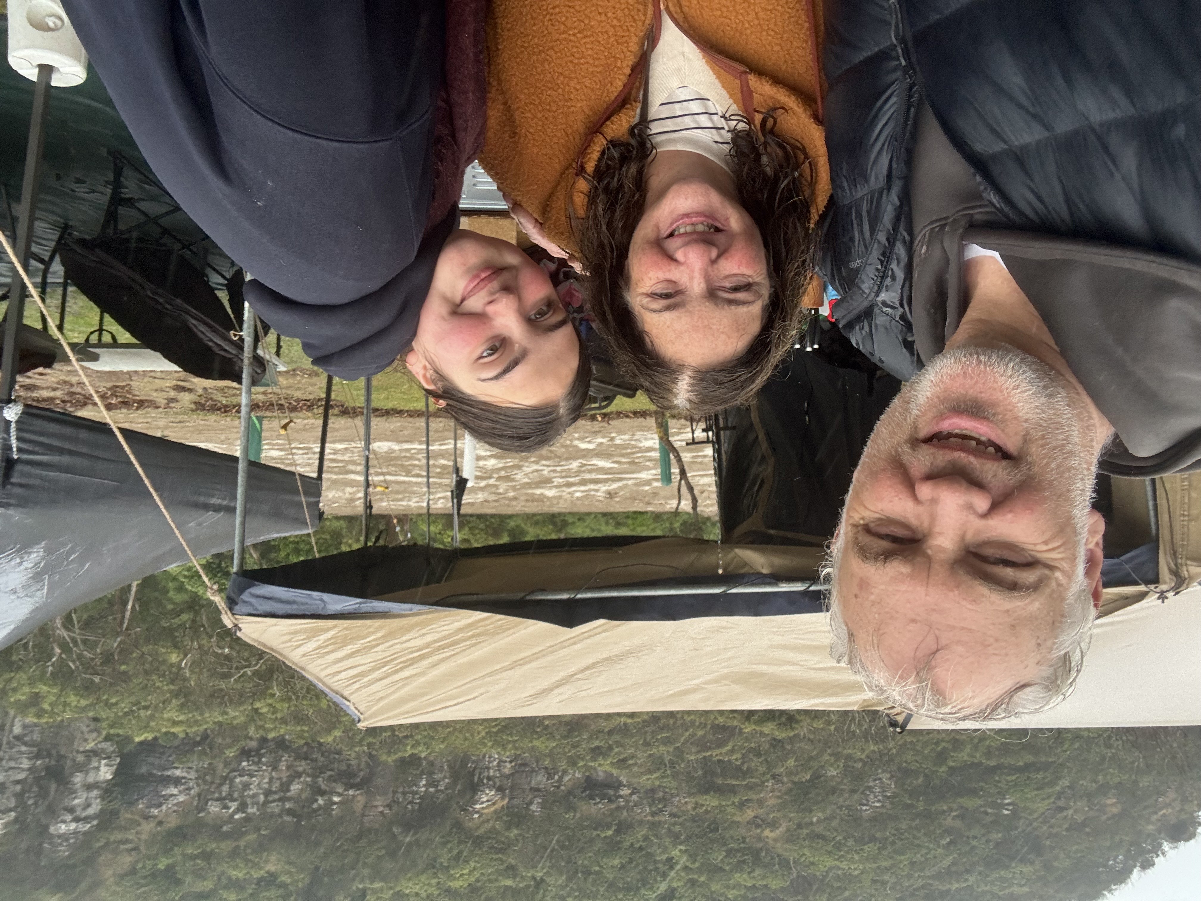 Charlotte Armstrong and her family were forced to flee the Cumberland River Holiday Park as the river broke its banks following heavy rainfall yesterday.