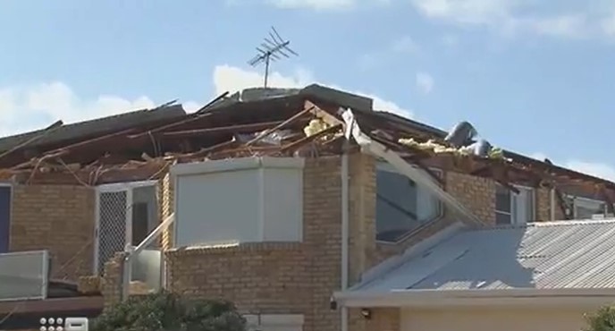 A wild storm that swept through parts of Western Australia tore the roof off the home of Two Rock's resident Mike Baker.