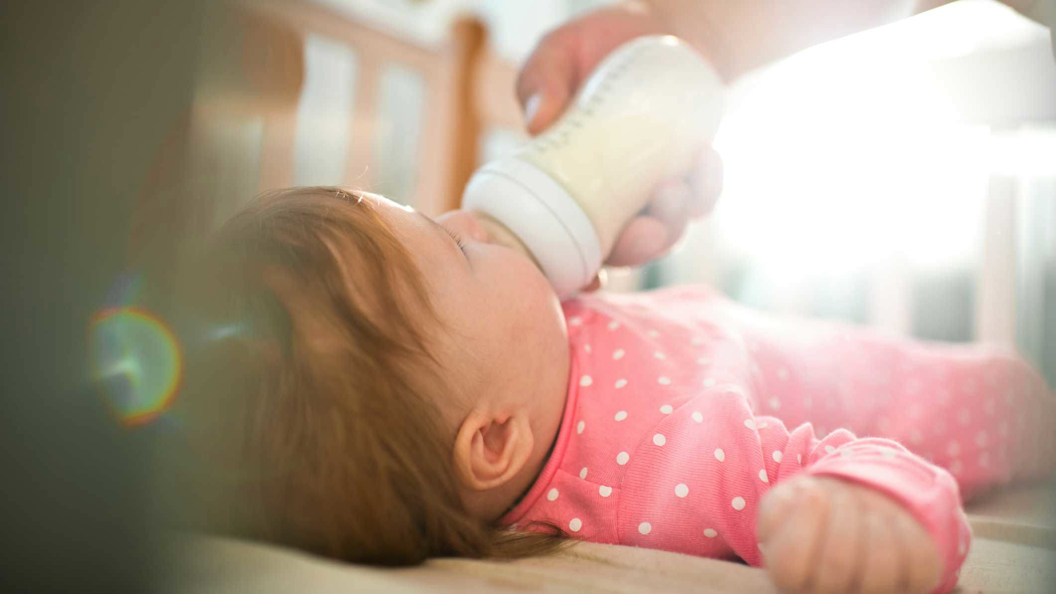 Health warning for parents bottle feeding toddlers to sleep