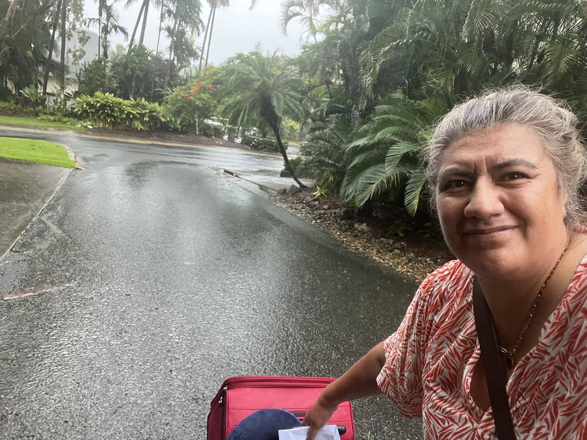 A Qantas flight approaching the runway on Hamilton Island in Queensland was forced to abort its landing due to wild weather.