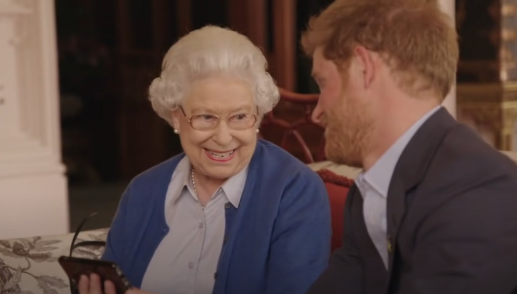 Her Majesty in a promotional video for the 2016 Invictus Games with Prince Harry