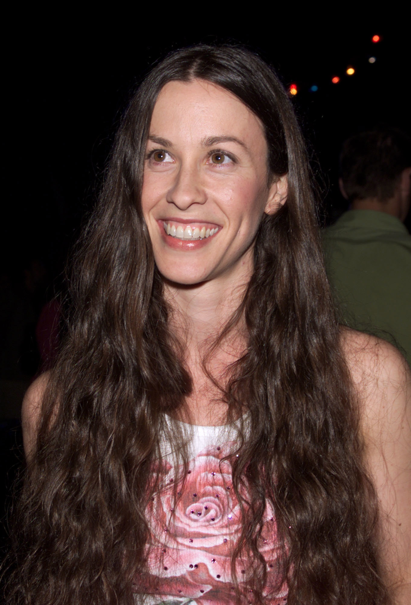 Alanis Morissette at the post-premiere party for "Jay and Silent Bob Strike Back" in Westwood, Ca. 8/15/01. Photo by Kevin Winter/Getty Images.
