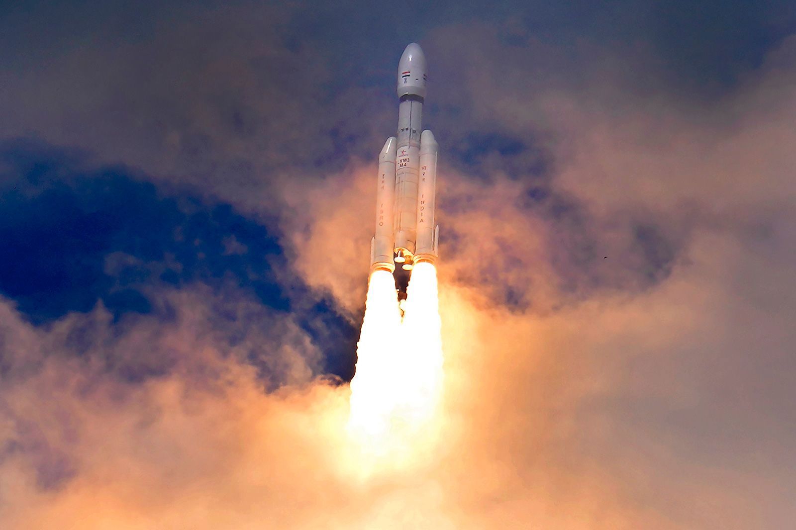 India's spacecraft Chandrayaan-3 is shown following its July 14 launch from the Satish Dhawan Space Centre in Sriharikota in Andhra Pradesh state.