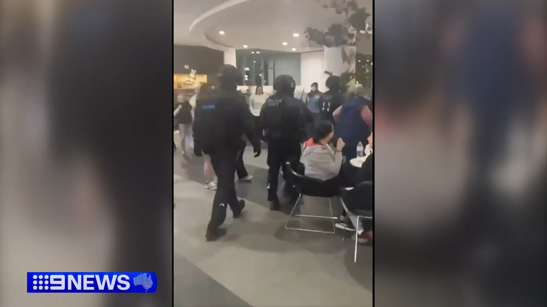 Seven boys were arrested following an alleged violent stabbing which unfolded in front of shocked shoppers at a Melbourne's Westfield Doncaster on Friday.