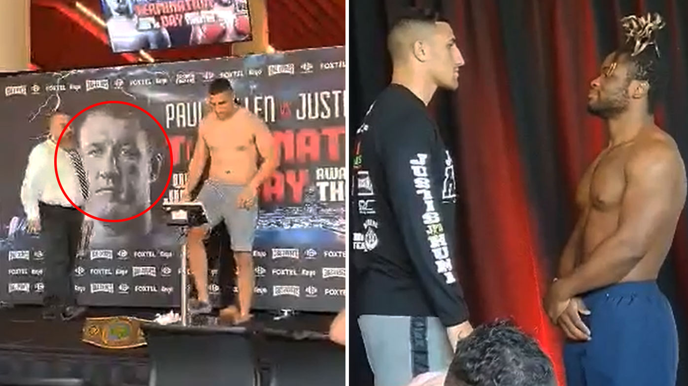 Huni and Tsoye had a banner drama at their pre-fight weigh-in.