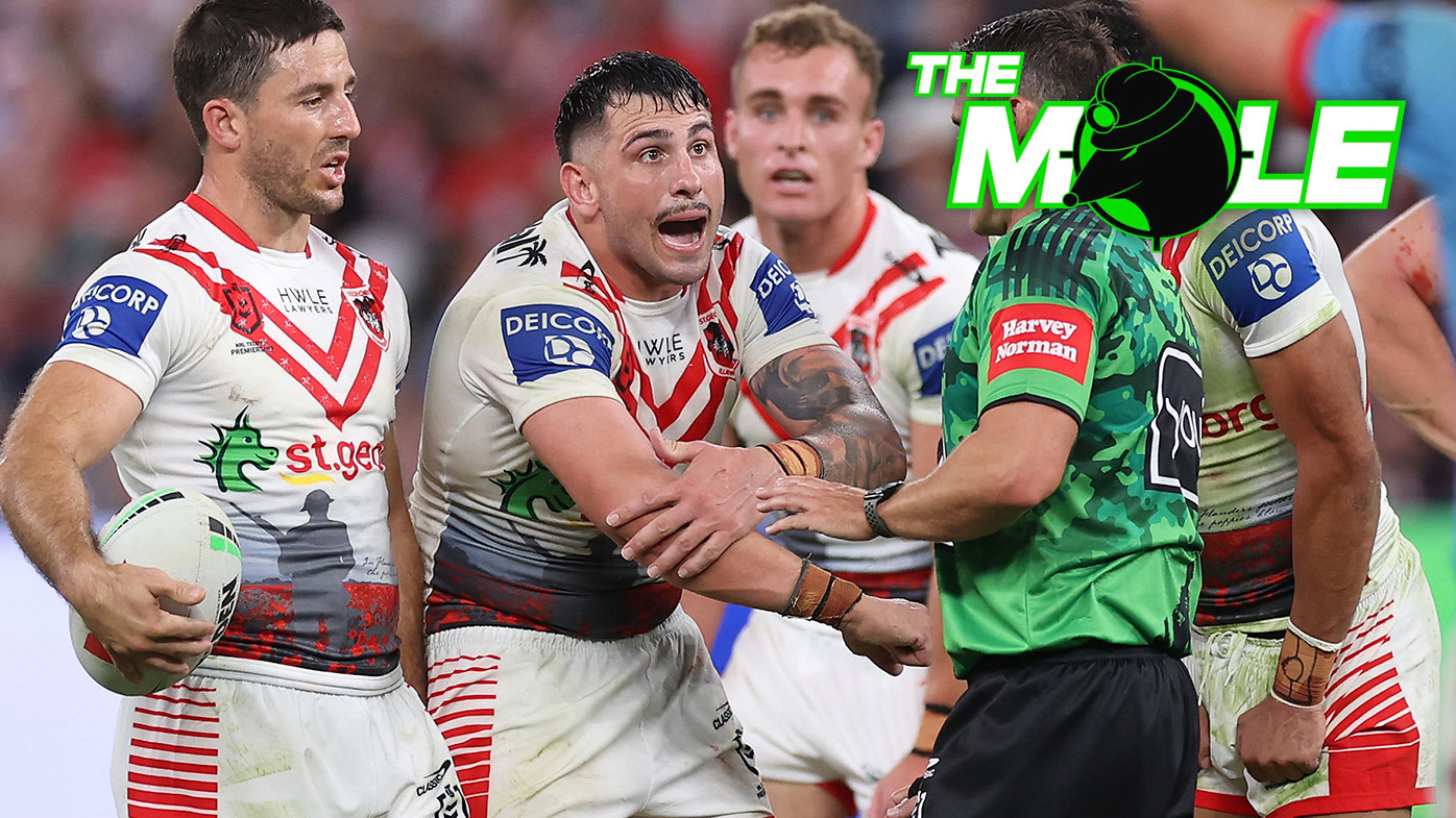 Dragons players Ben Hunt and Jack Bird.