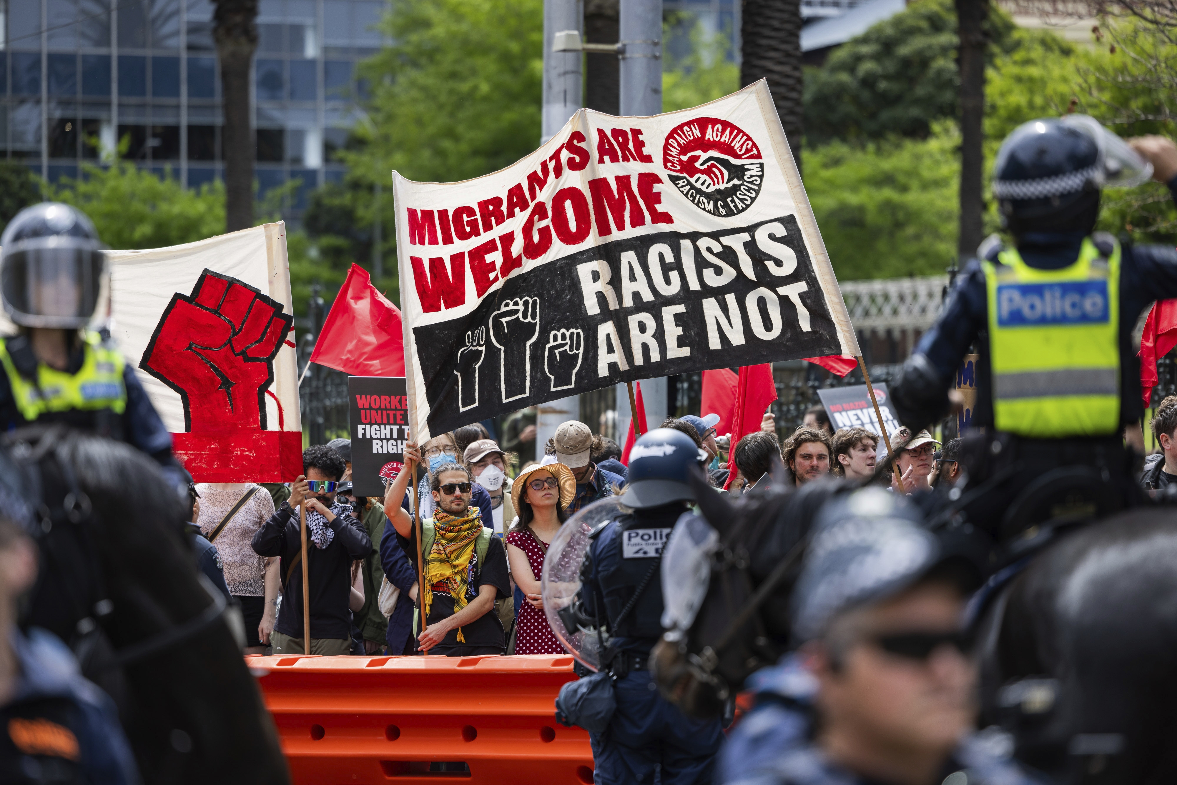March for Australia rally in Melbourne. Photograph by Paul Jeffers The Age NEWS 19 Oct 2025