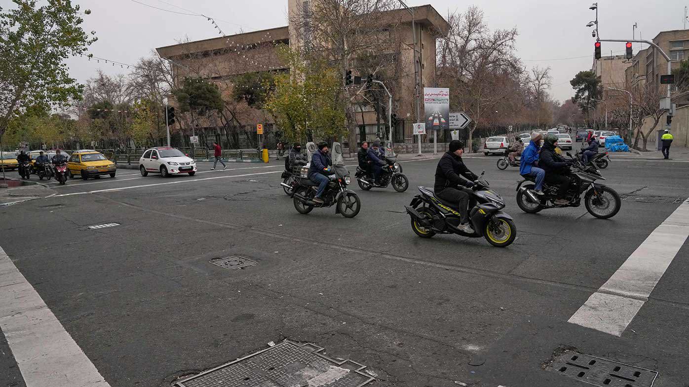 The streets in downtown Tehran have quietened down.