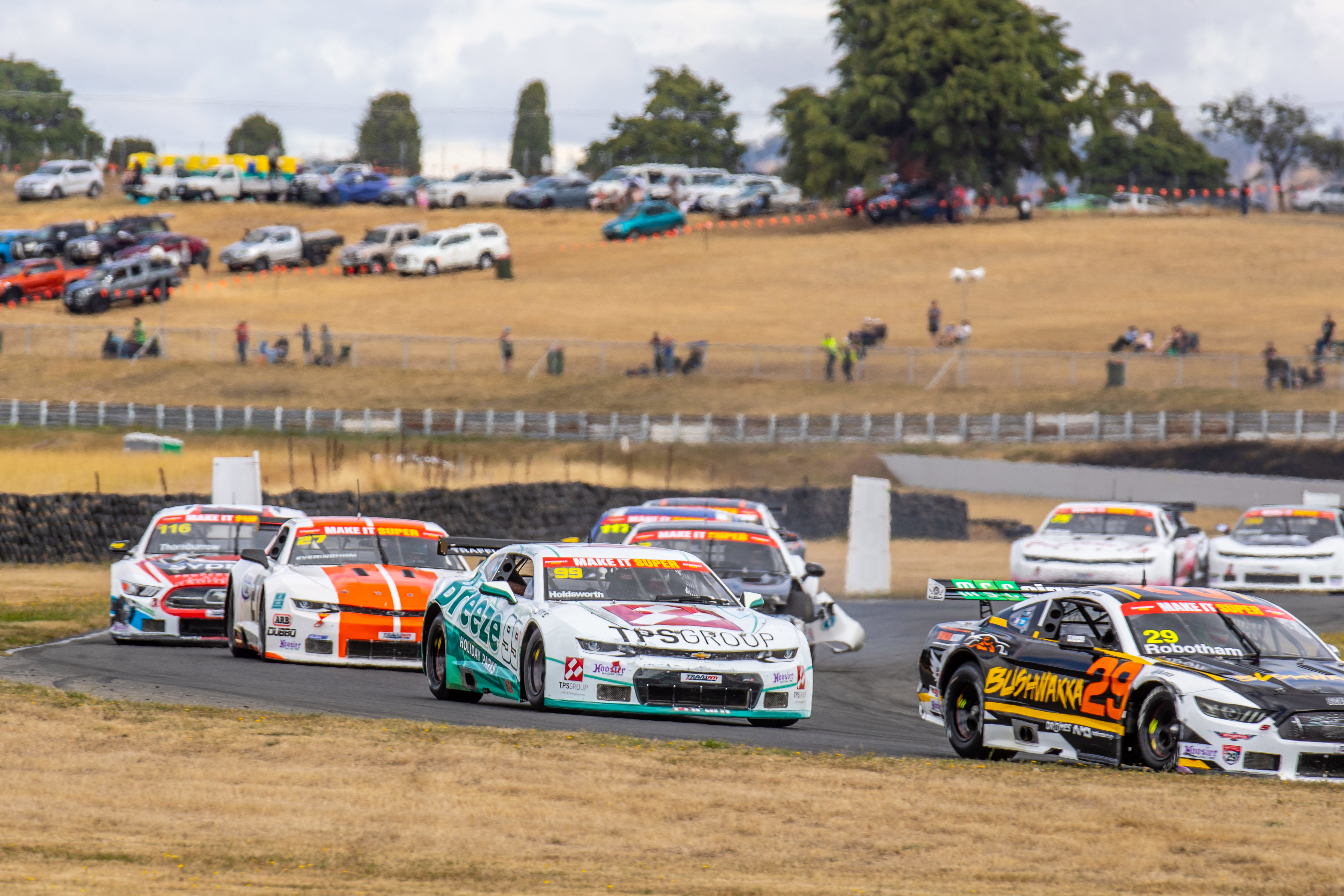 Brett Holdsworth was in fourth when he copped a hit from Owen Kelly.