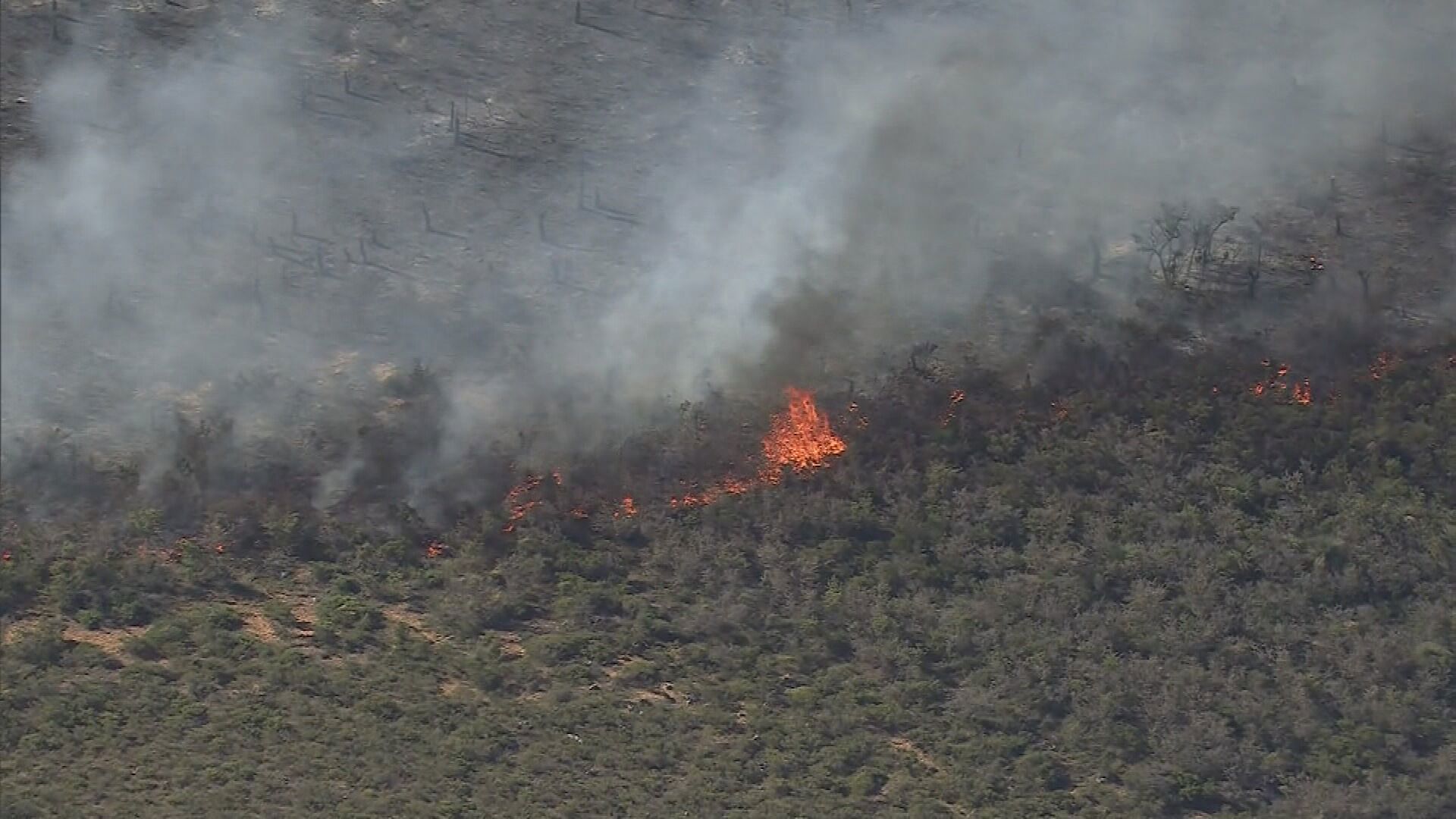 A firefighter remains in hospital as a bushfire continues to burn at an emergency level in Perth's north. The volunteer aged in his 60s was at the scene of a bushfire near Wedge Island which is about 150km north of Perth when he was injured.