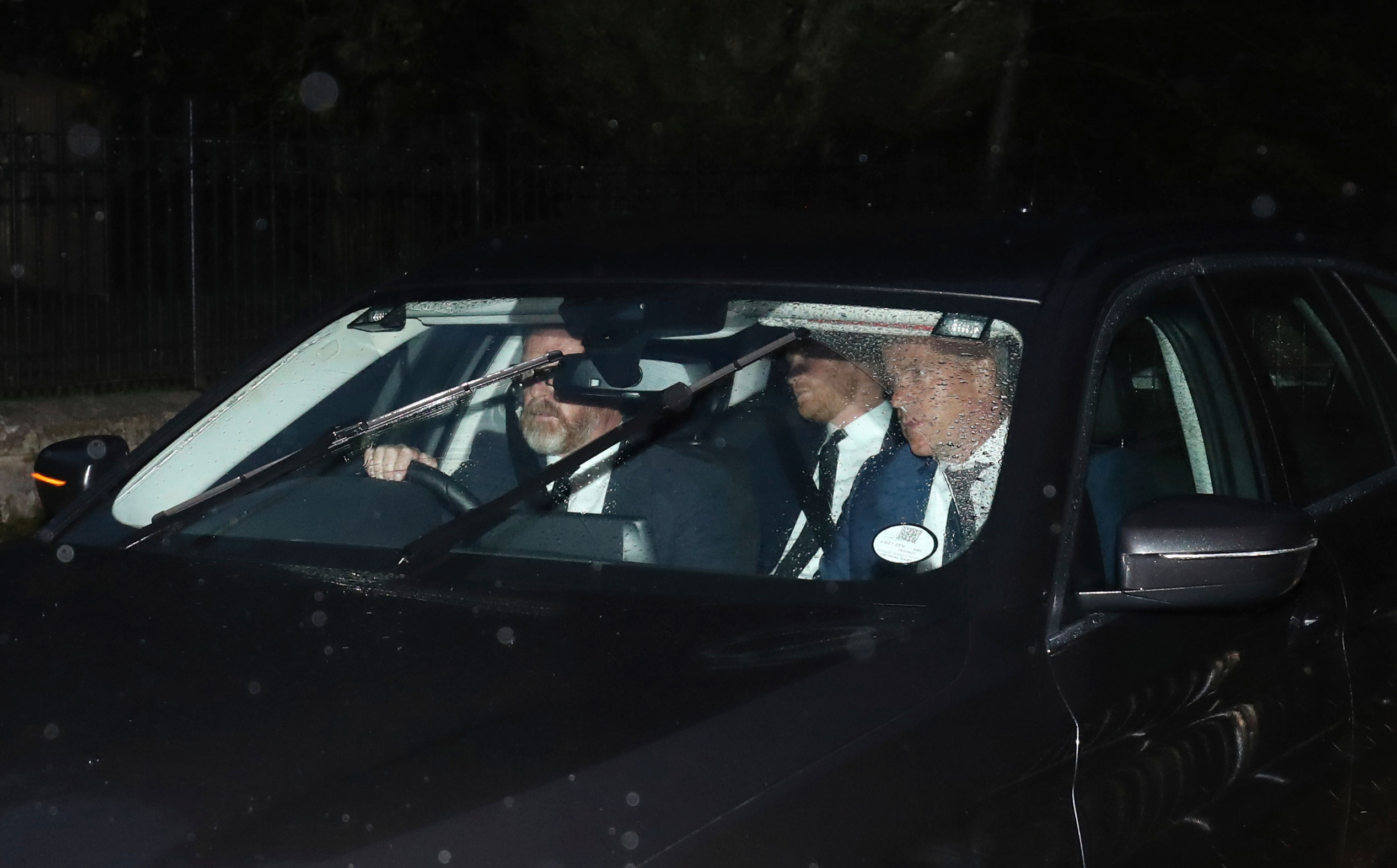 Prince Harry arrives at Balmoral, less than two hours after the Queen died on Thursday afternoon