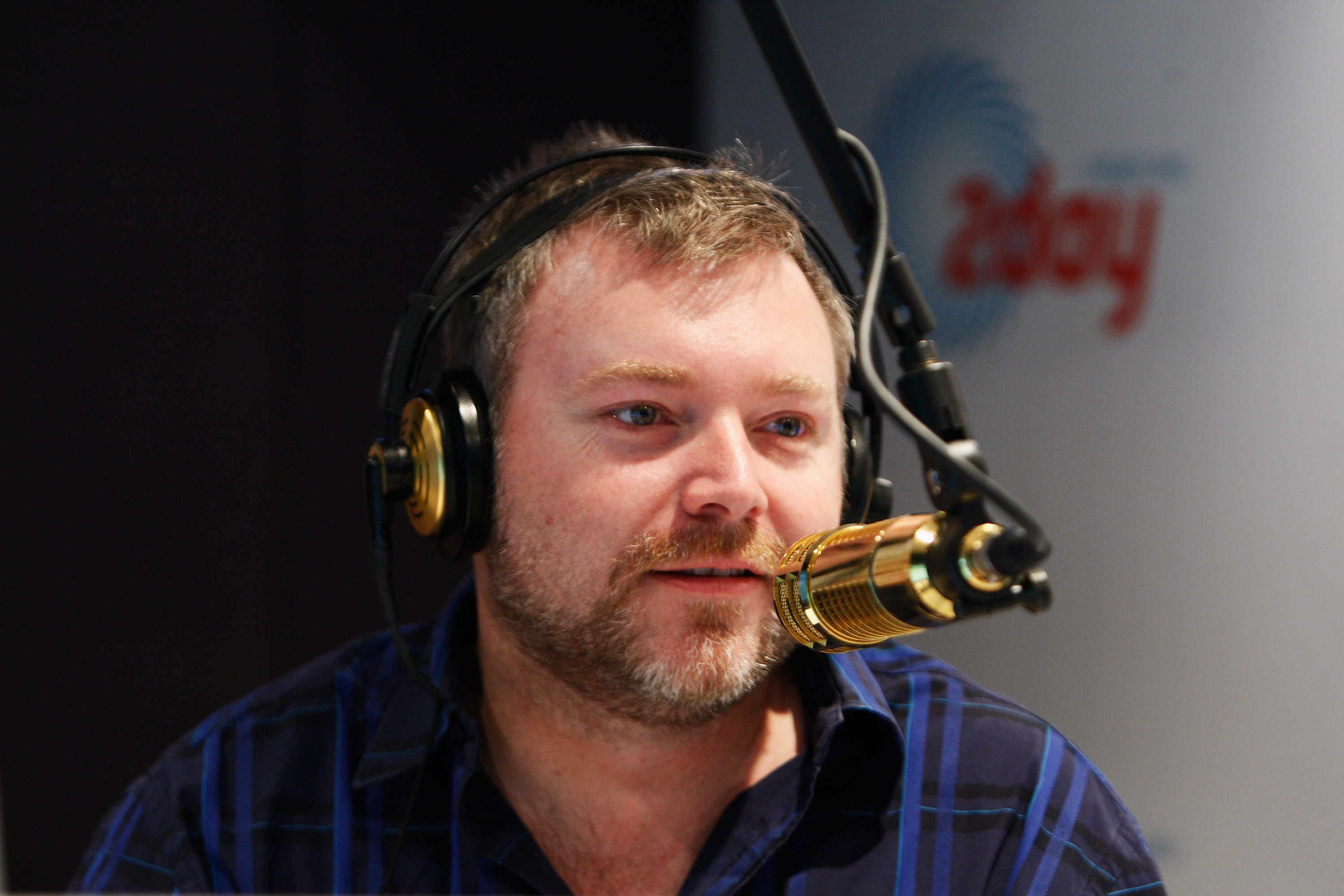 Kyle Sandilands on the 2Day FM Kyle and Jackie O Breakfast show at World Square on September 24, 2008 in Sydney, Australia.