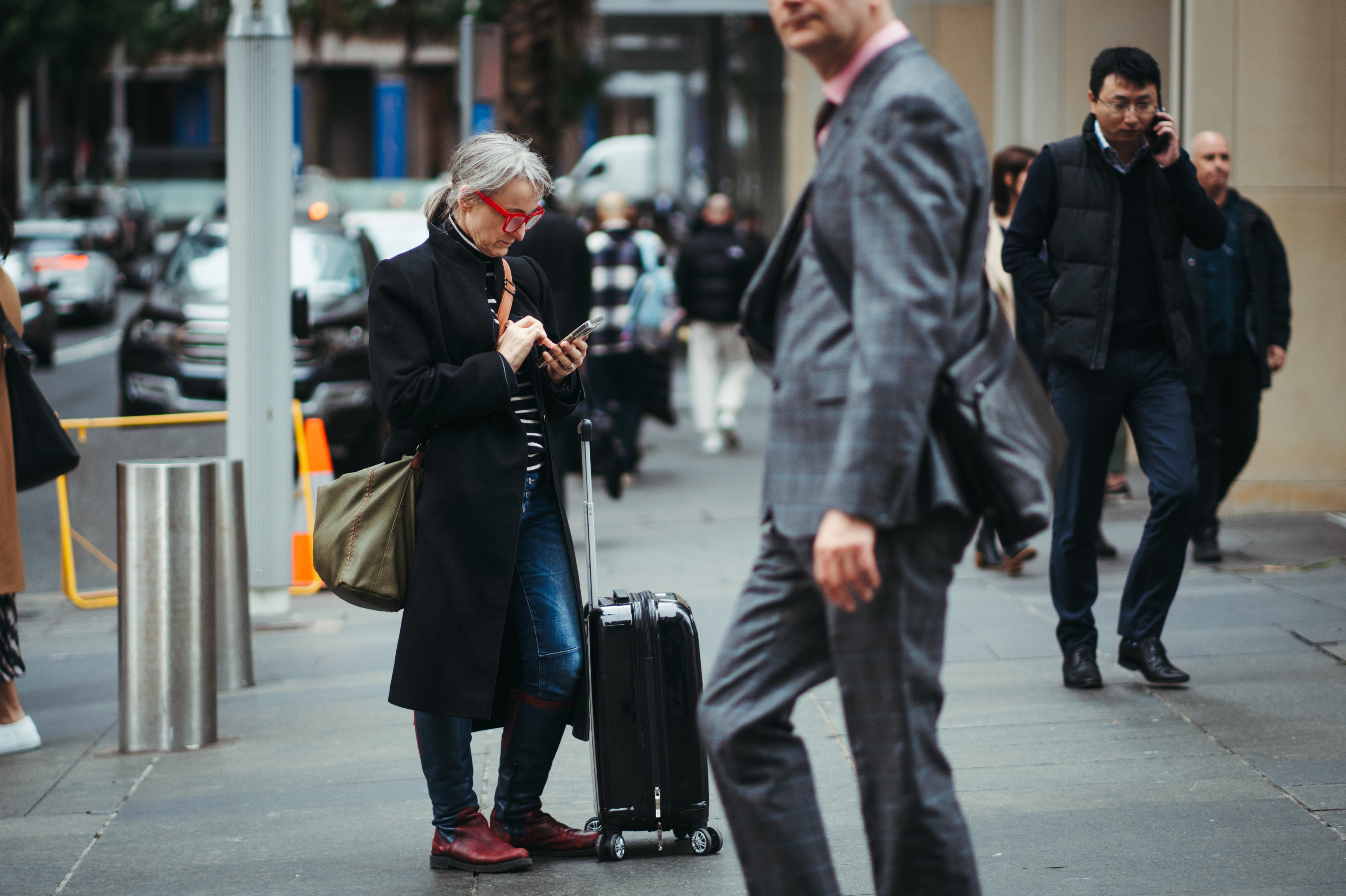 Workers in the Sydney CBD.