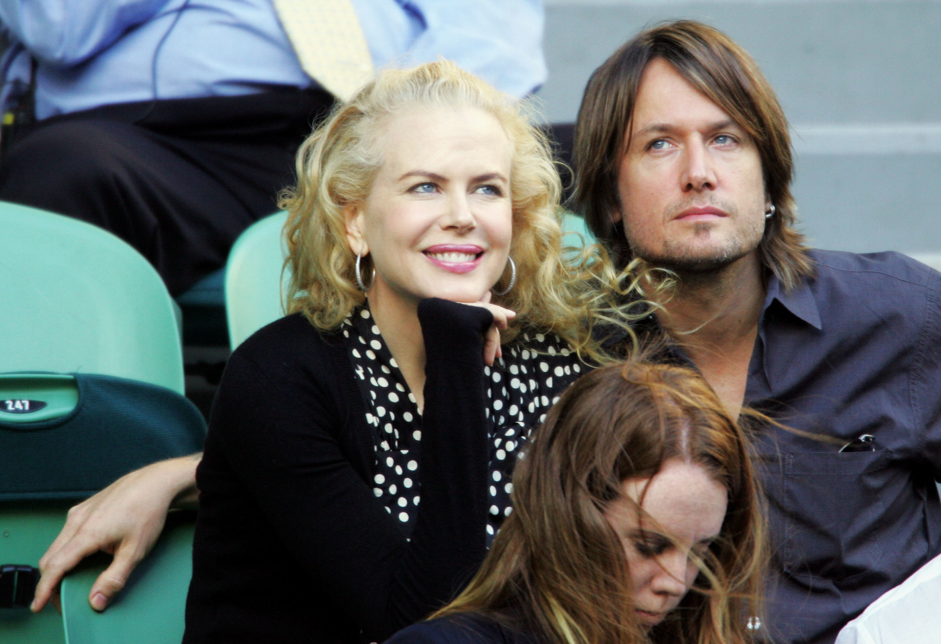 Keith Urban and Nicole Kidman on day eight of the Australian Open 2008 at Melbourne Park on January 21, 2008 in Melbourne, Australia.