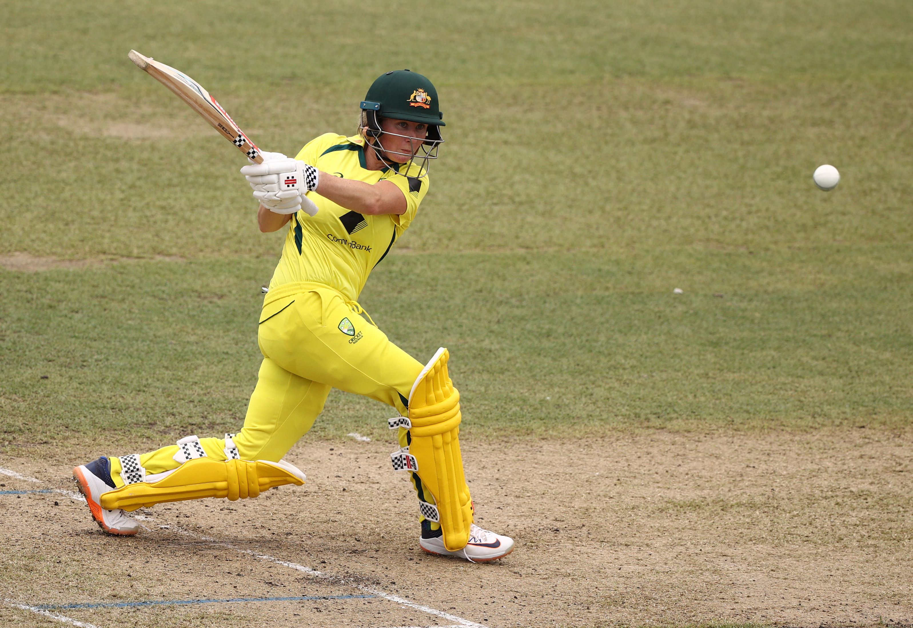 Beth Mooney of Australia bats during game three of the Women's One Day International Series between Australia and Pakistan at North Sydney Oval on January 21, 2023 in Sydney, Australia. (Photo by Robert Cianflone/Getty Images)