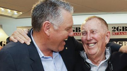 Ray Hadley, pictured with his friend John Singleton.