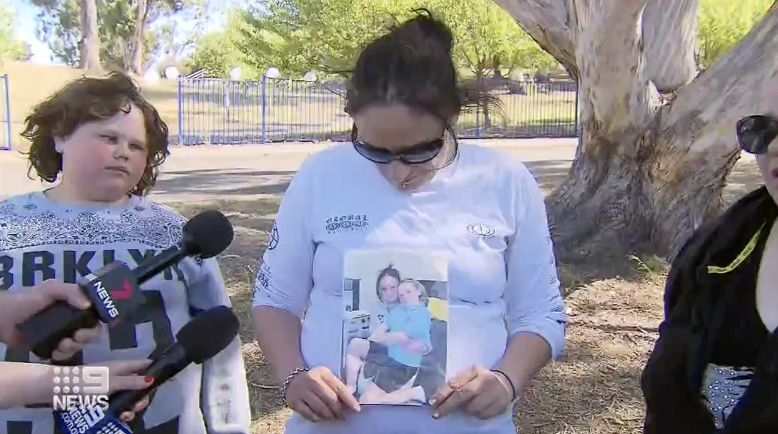 Jalailah Jayne-Maree Jones' mother Rhianna Goodson visited the tribute. 