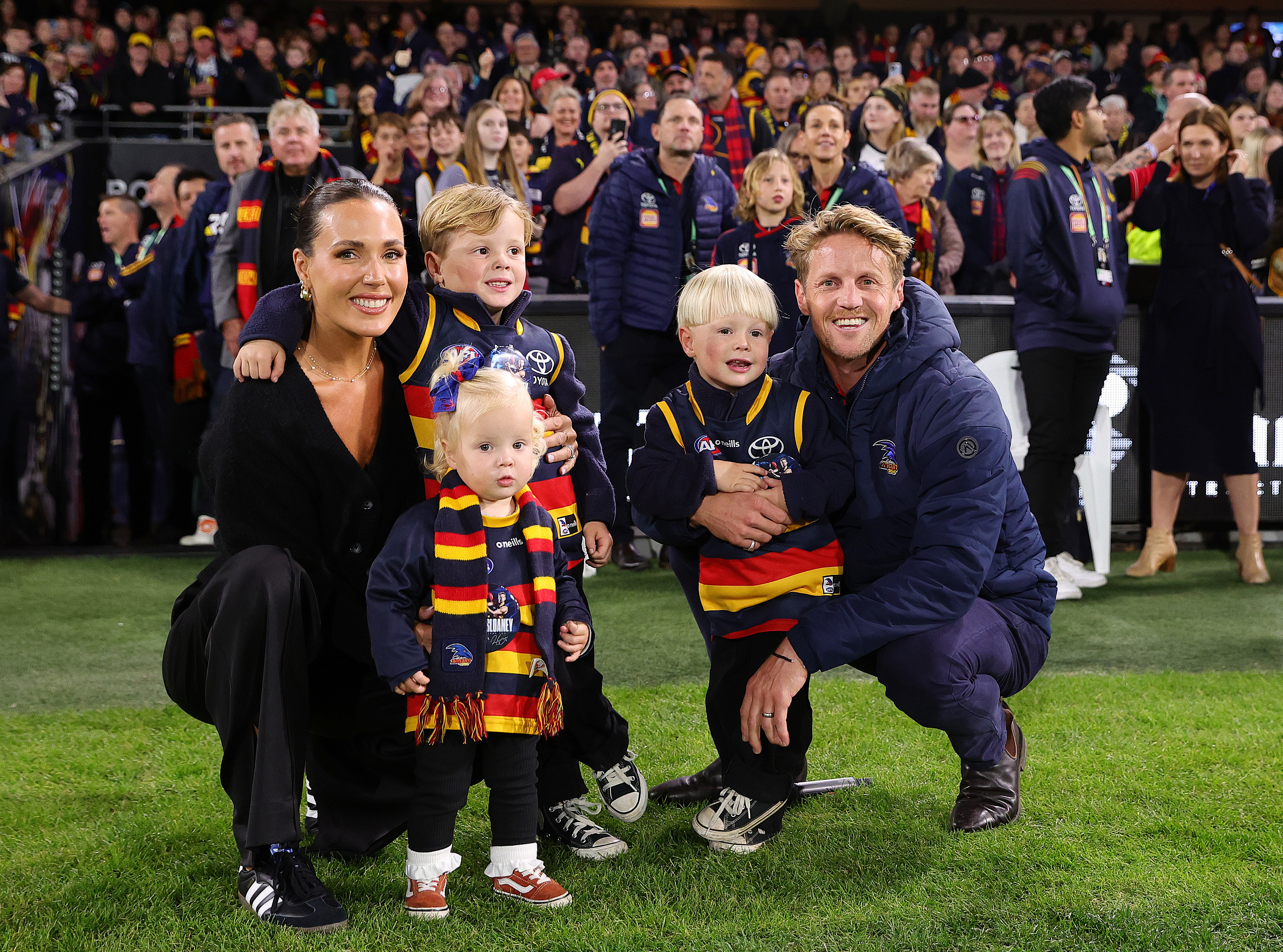 Rory Sloane celebrated with his Wife Belinda, sons Sonny, Bodhi and daughter Summer Maree.